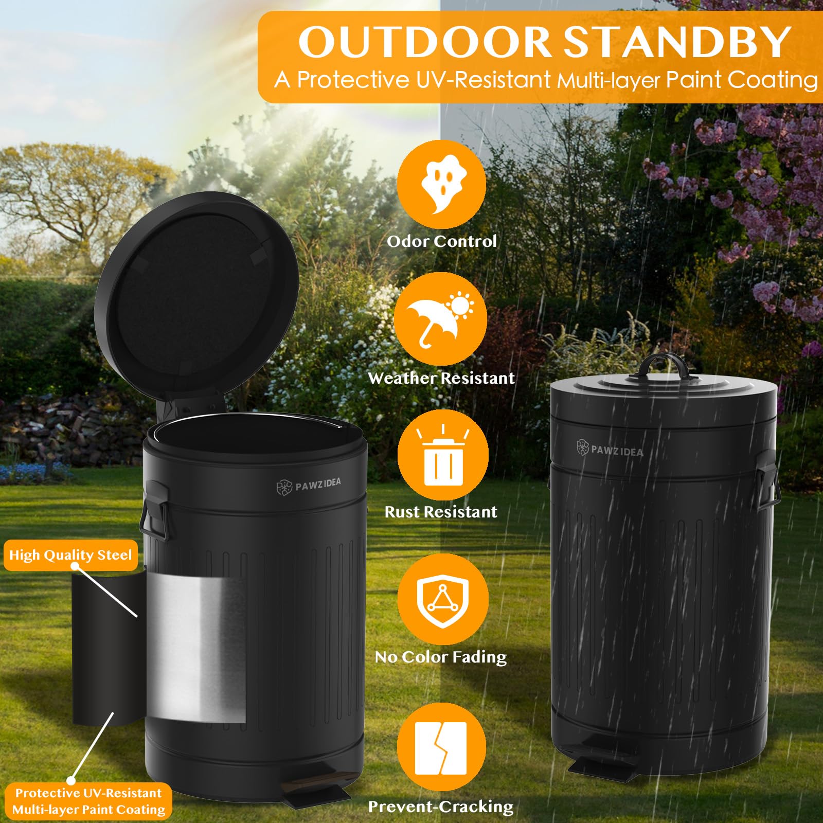 Dog Poop Trash Can Outside Odor Control