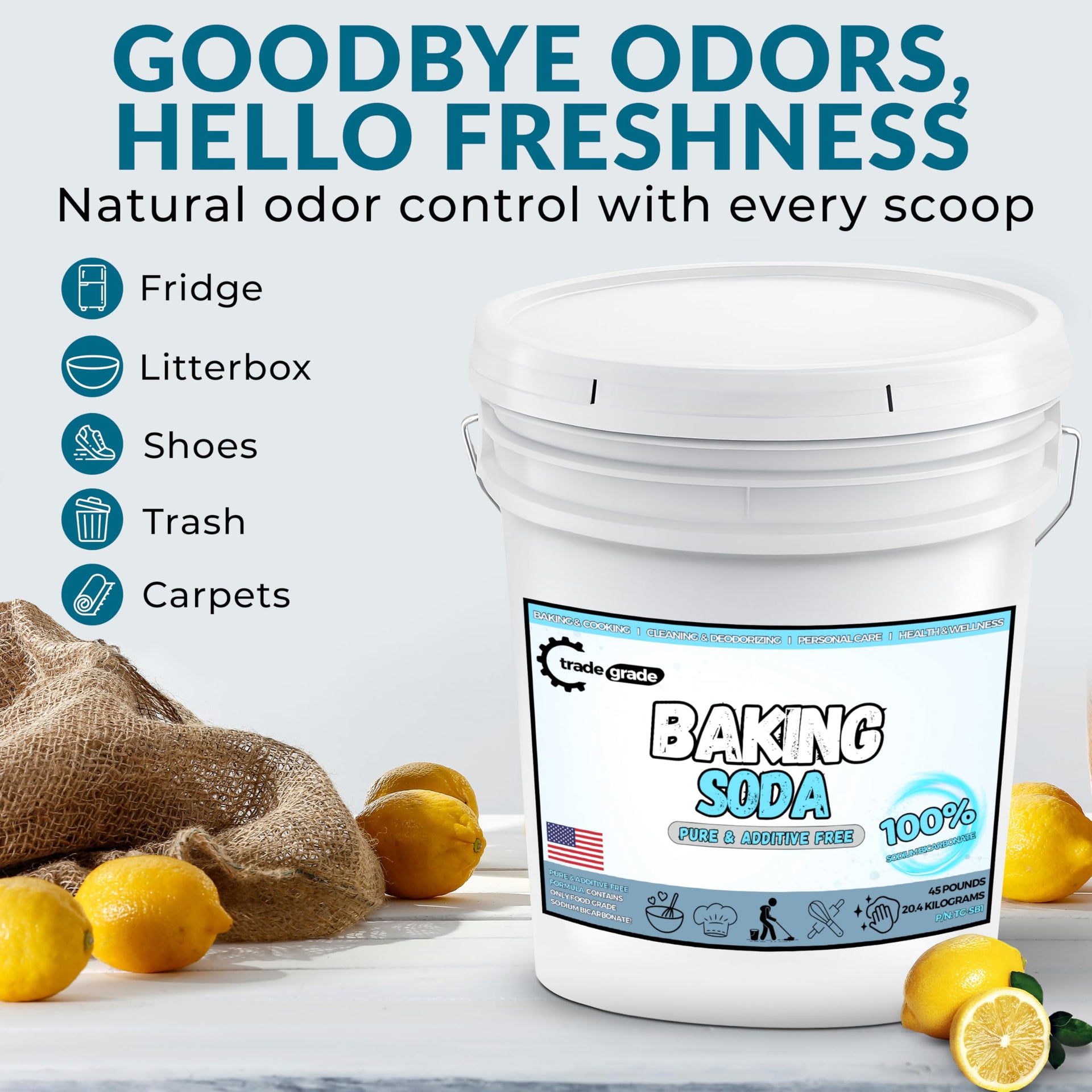 TradeGrade Pure Baking Soda Powder (720 Ounce)