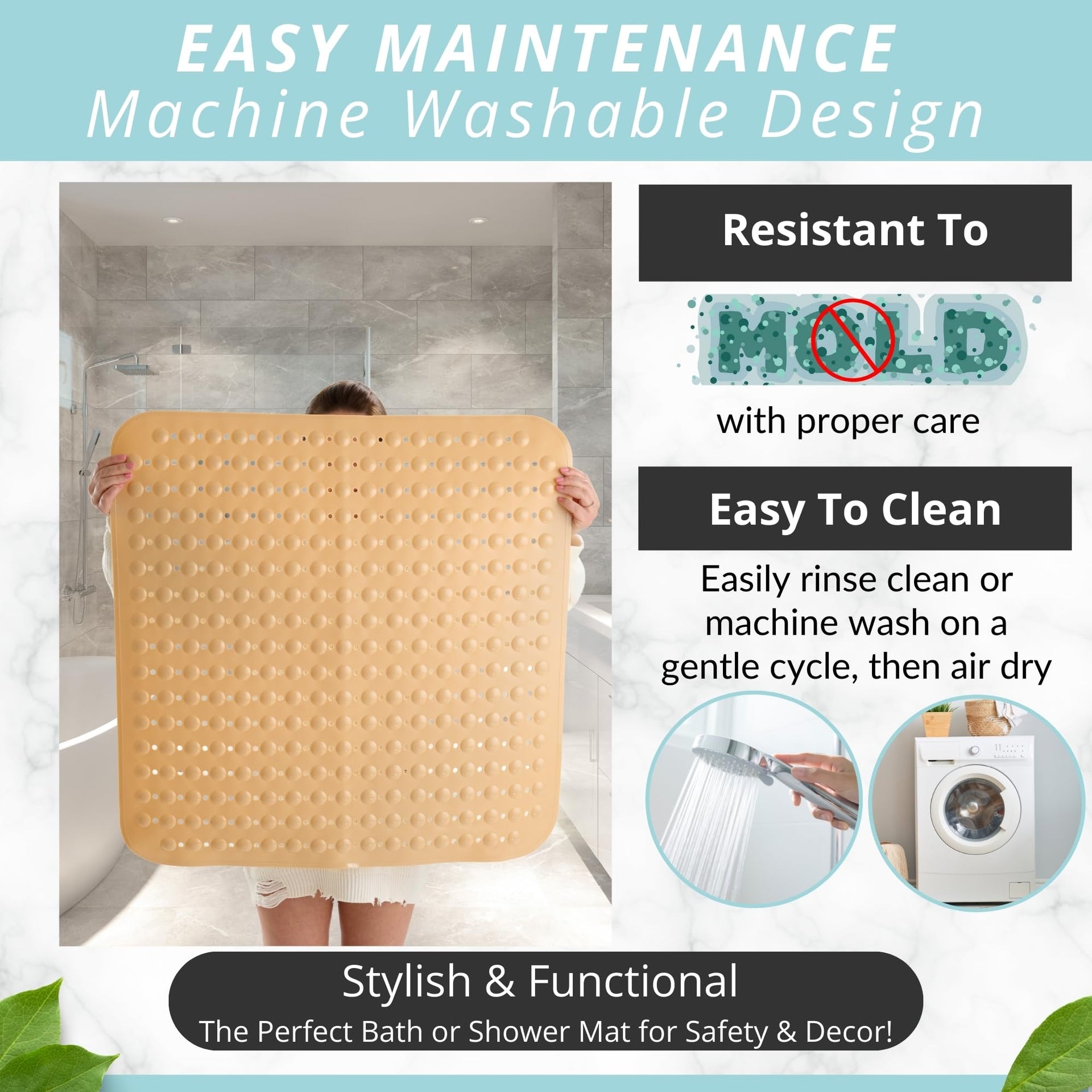Extra Large Square Non Slip Shower Mat