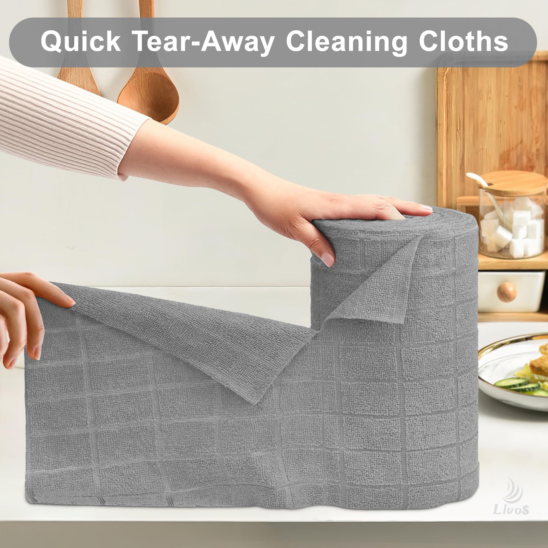Microfiber Cleaning Cloth Roll (80 Count)