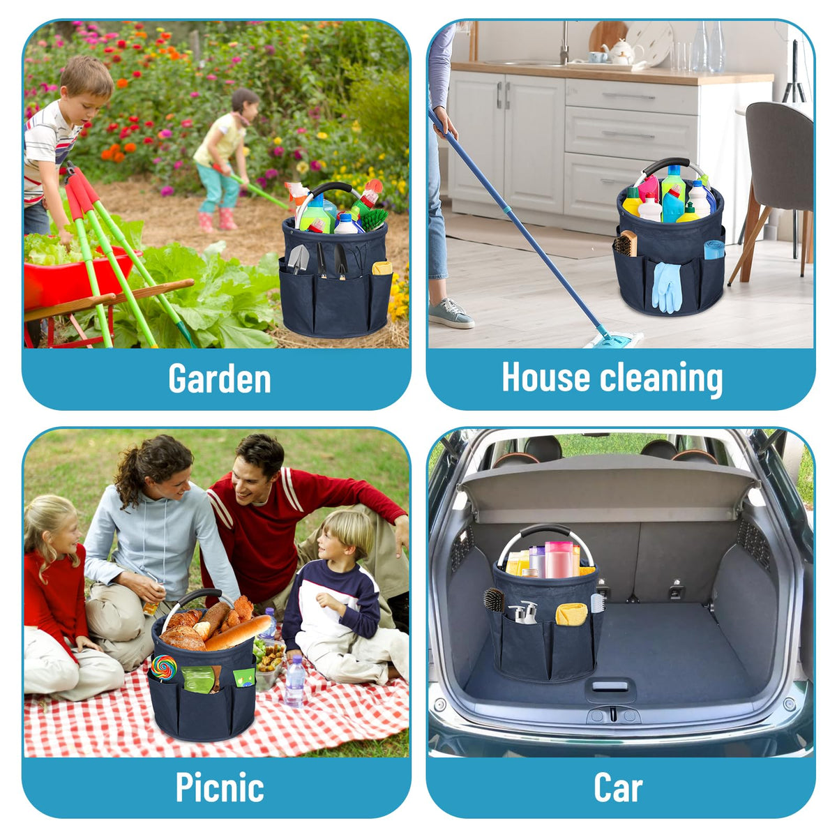 17L Cleaning Caddy with Handle