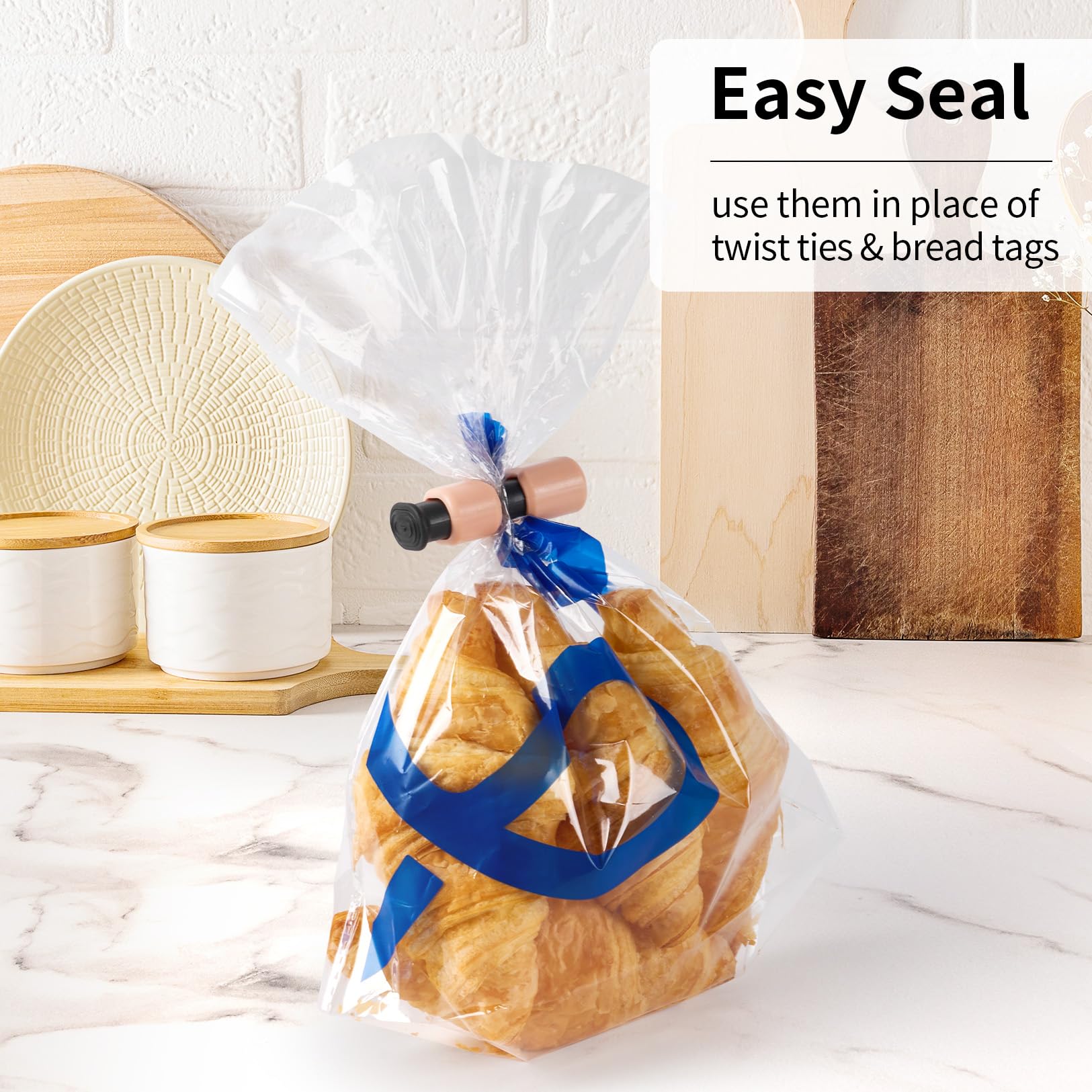 10 Pack Squeeze and Lock Bread Bag Clips