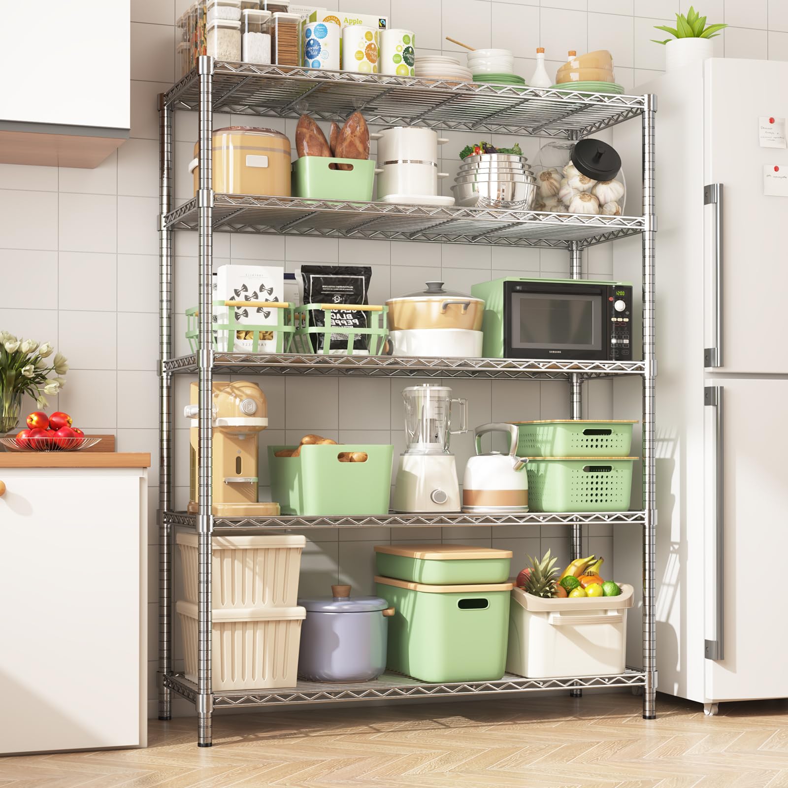 45" W x 20" D x 72" H Heavy Duty Wire Shelving Unit