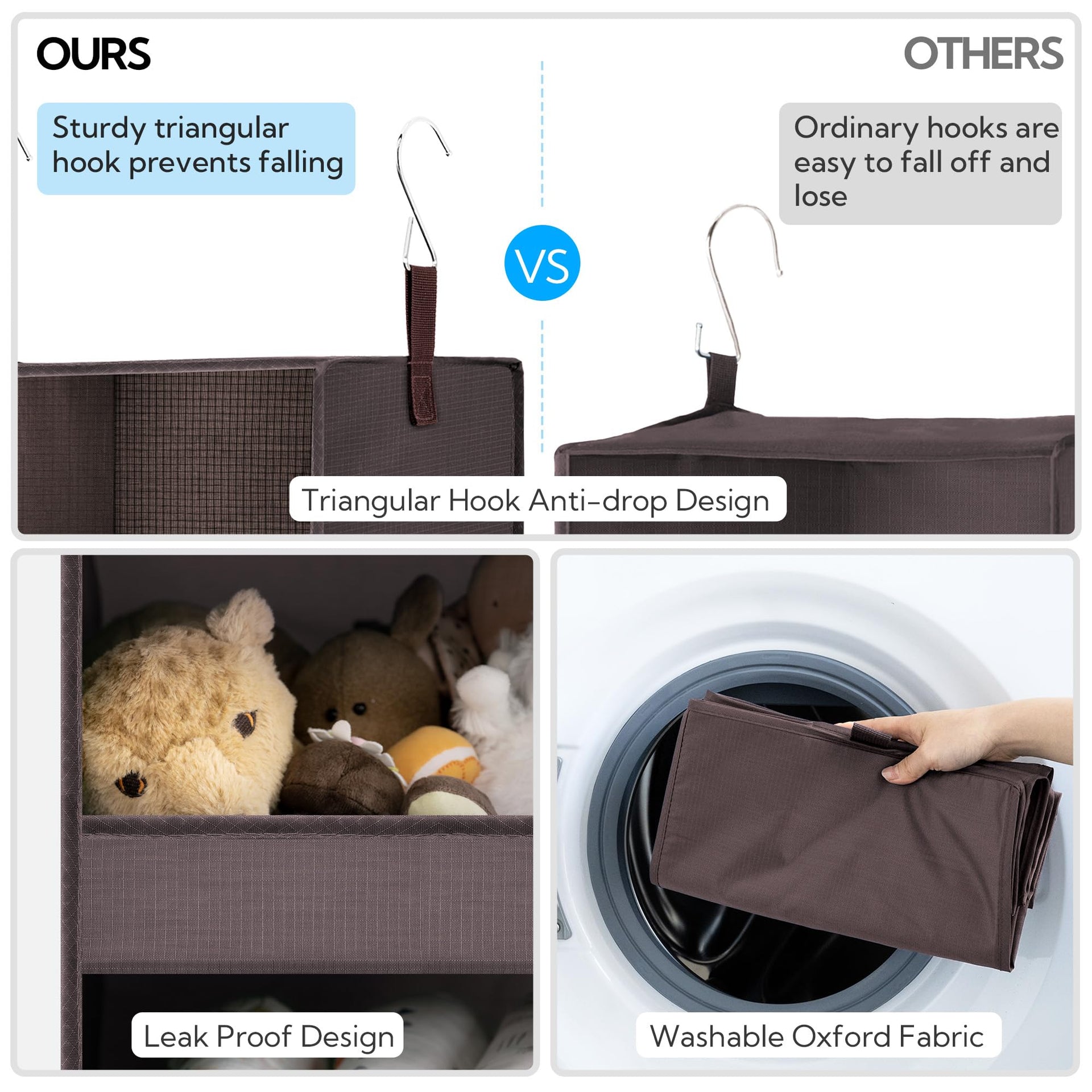 3 Shelf Hanging Closet Organizer (2 Count)