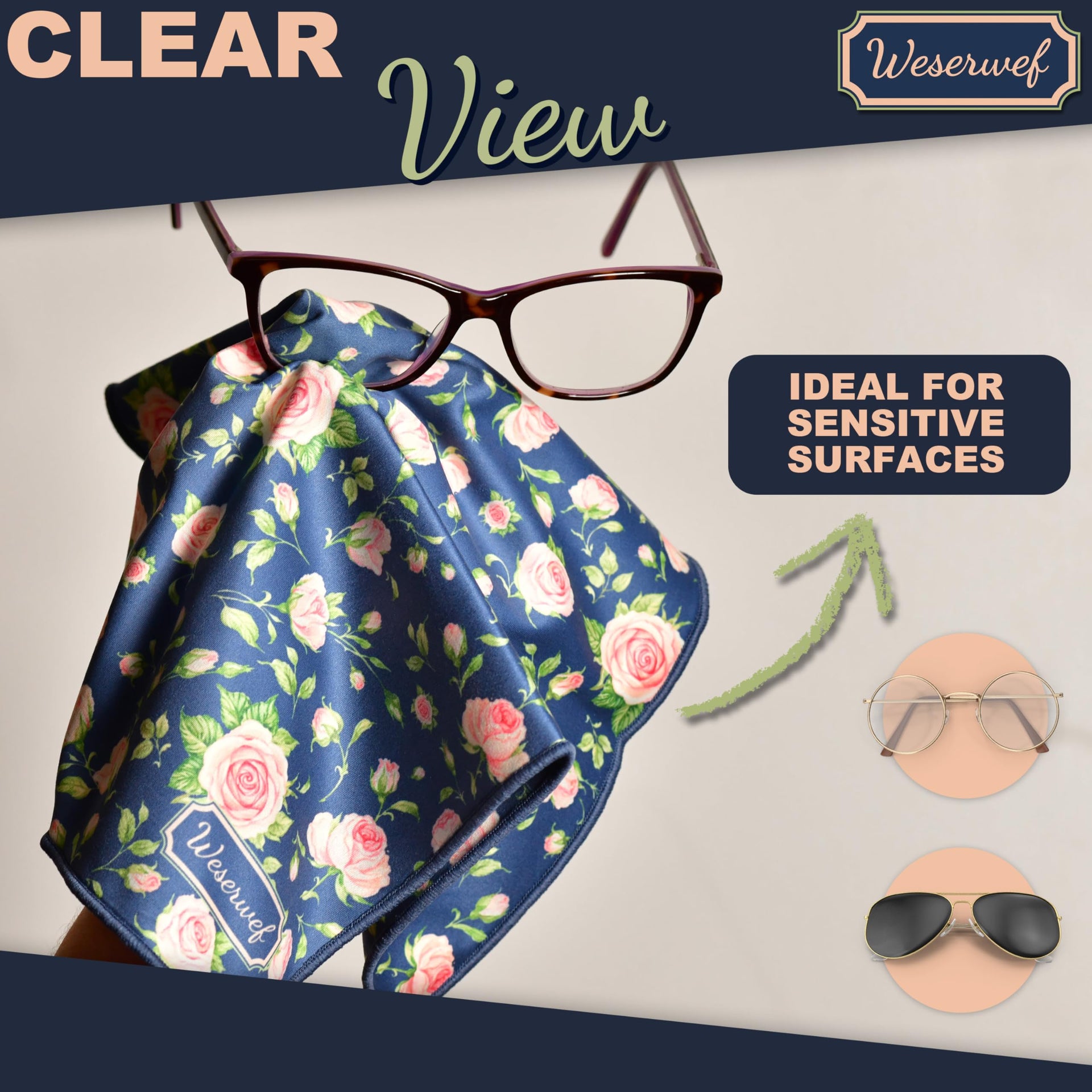Design Microfiber Glasses Cleaning Cloth