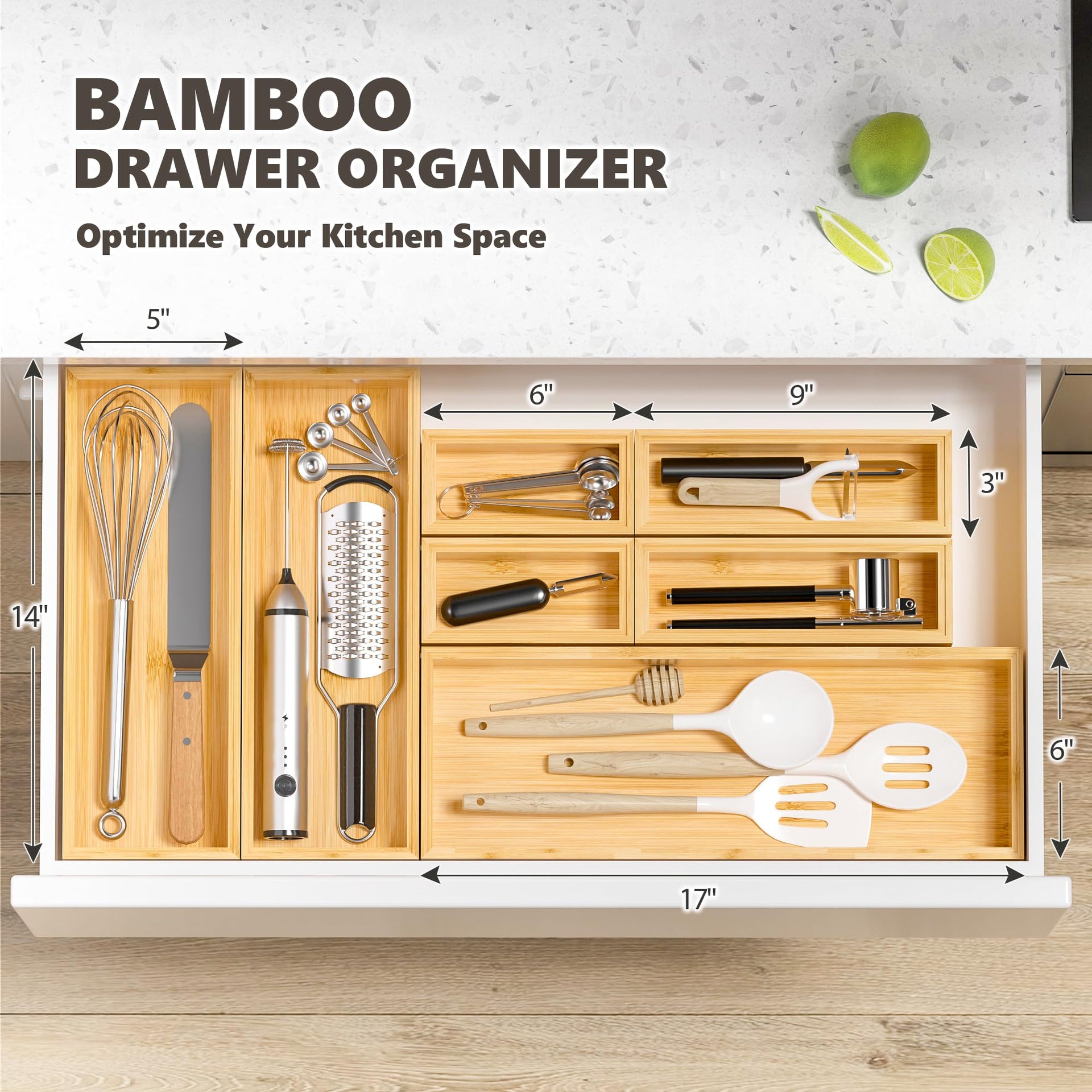Kitchen Drawer Organizer Bins (2 Count)