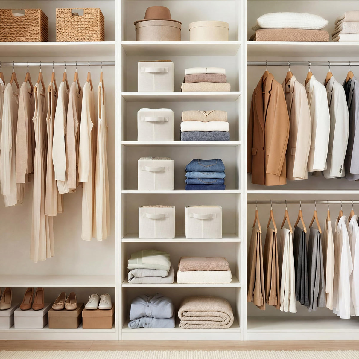Storage Bins for Closet (2 Count)