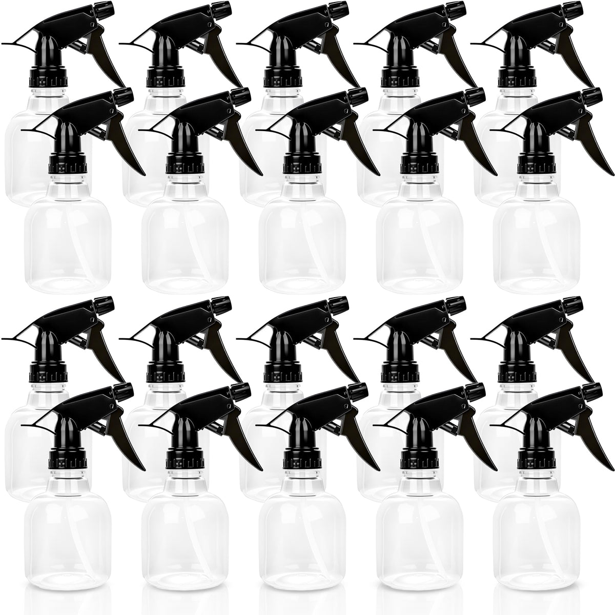 20 Pcs Empty Plastic Spray Bottle 8 oz Clear Liquid Container with Trigger Sprayers for Water Perfume Cleaning Fluid Plants Kitchen Toilet Pet (19.99 Count)