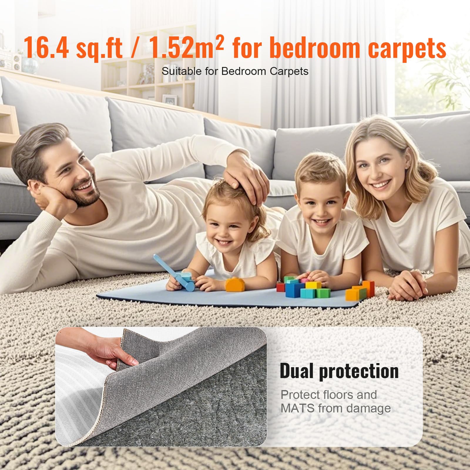 5' x 8' Non Slip Rug Pad Gripper