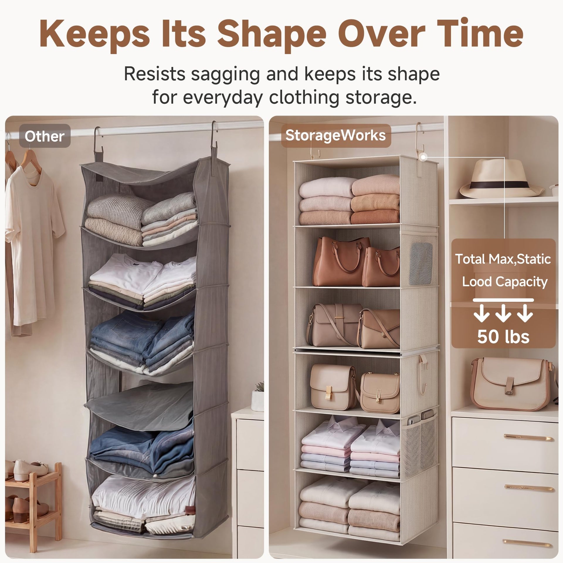 6 Shelf Jumbo Closet Organizers (6 Count)