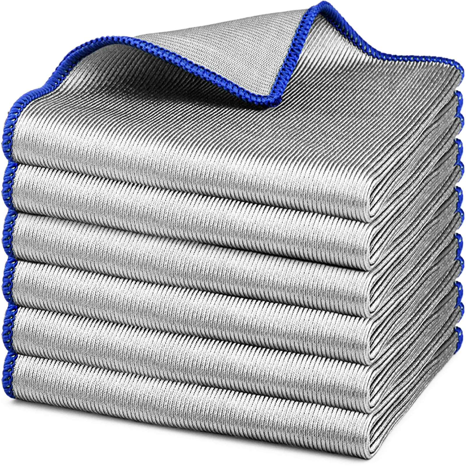 Microfiber Cleaning Cloth Lint Free Glass Polish (6 Count)