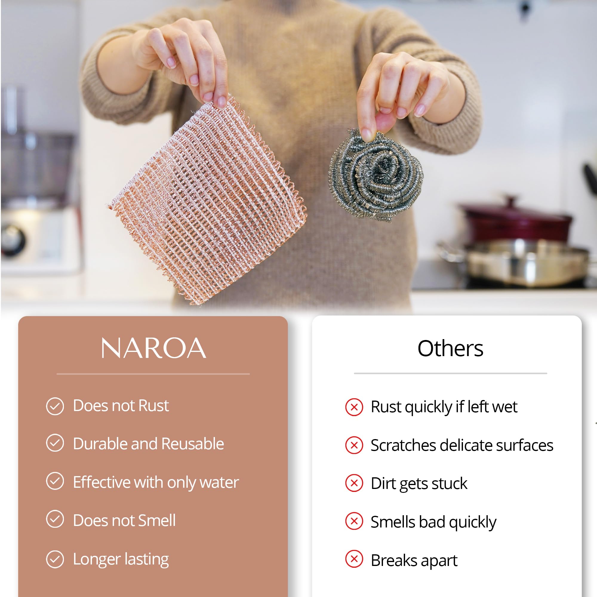 Copper Scrubbing Pads 3 Pack (3 Count)