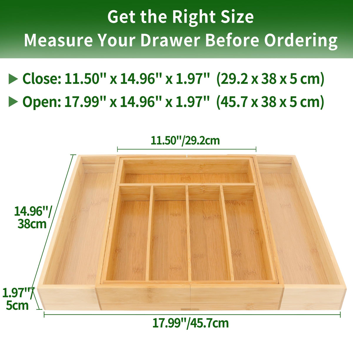 Bamboo Drawer Organizer