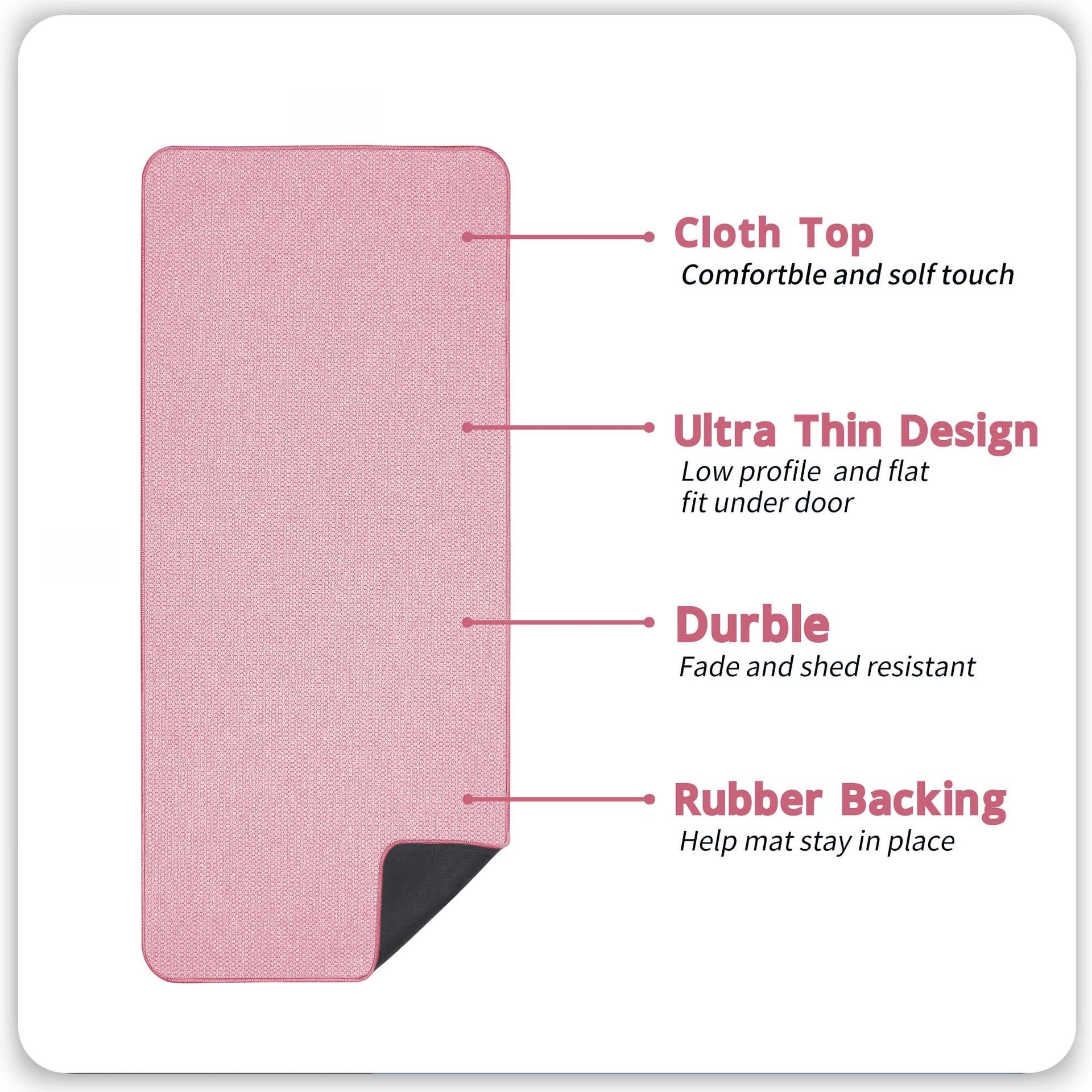 Bath Mat Ultra Thin Bathroom Runner Rugs (12 Sq Ft)