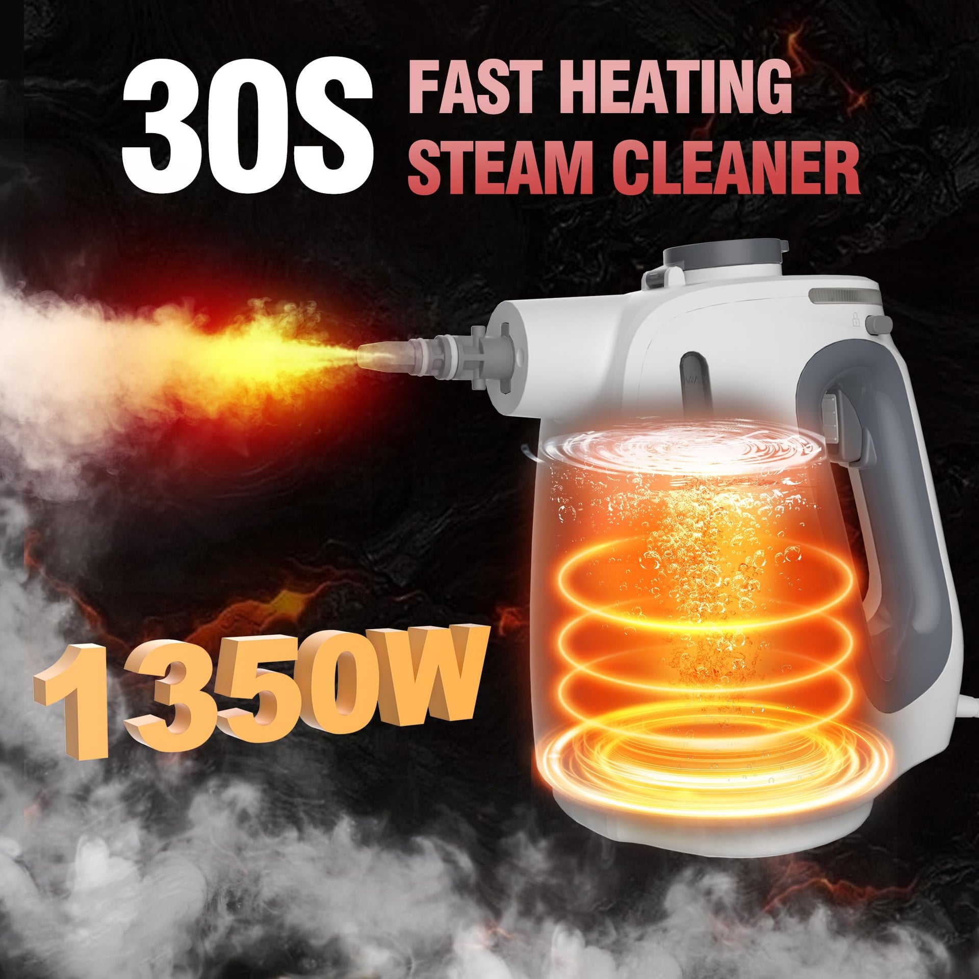 1350W Handheld Steam Cleaner with 15