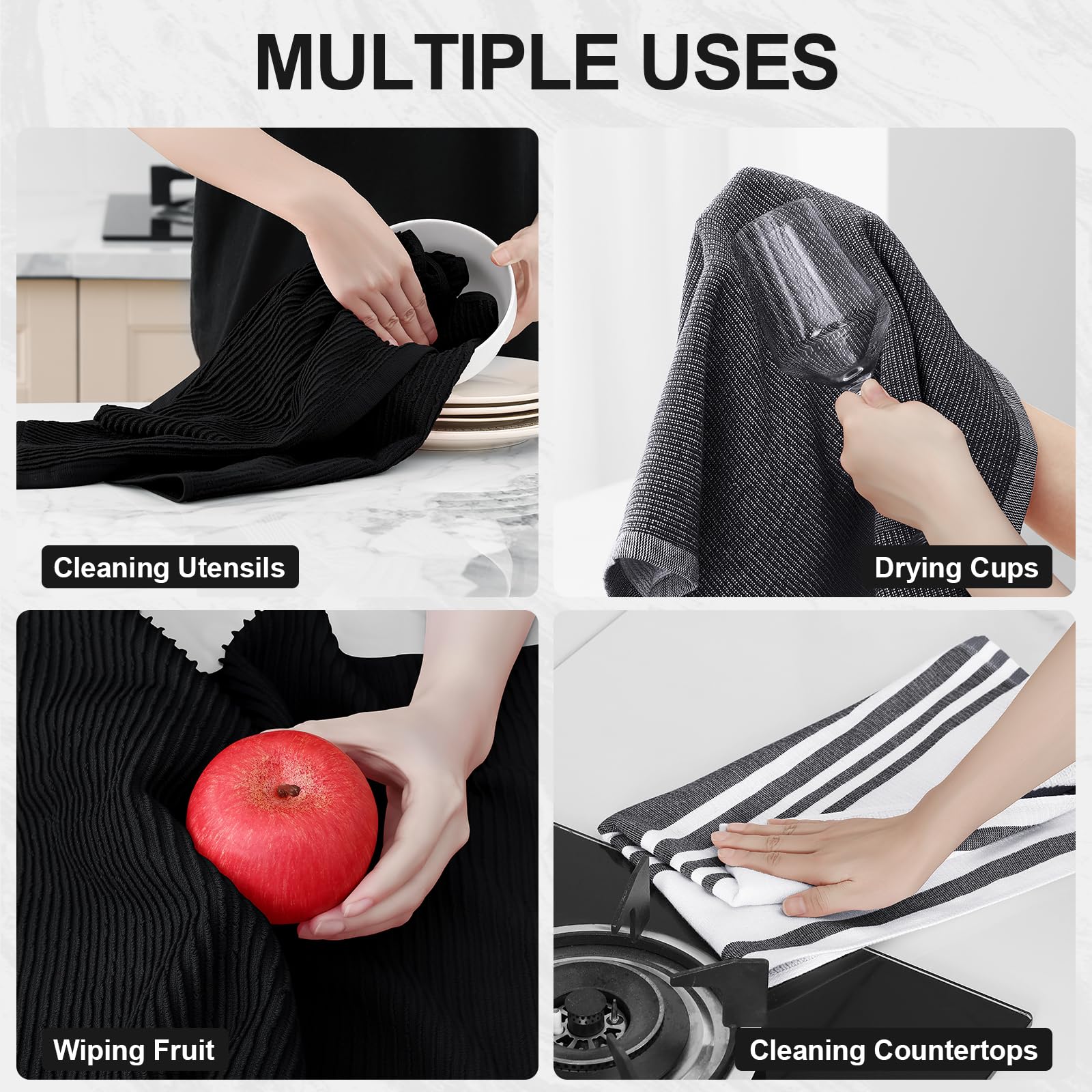Cotton 380 GSM Premium Kitchen Towels (5.99 Count)