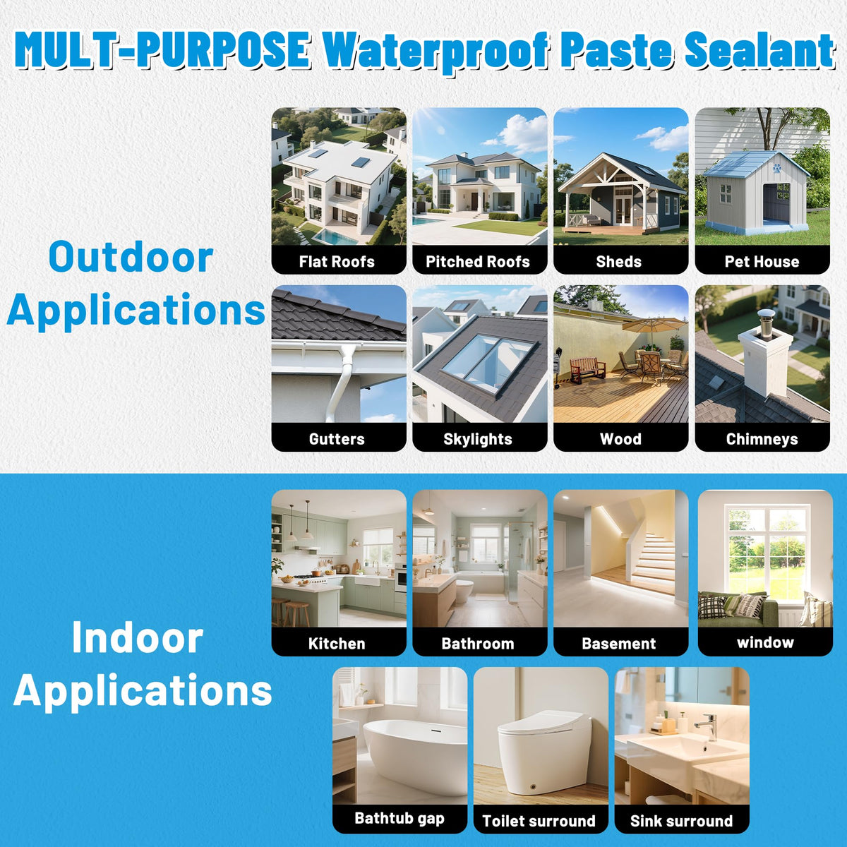 Waterproof Patch & Seal Rubberized Sealant Paste