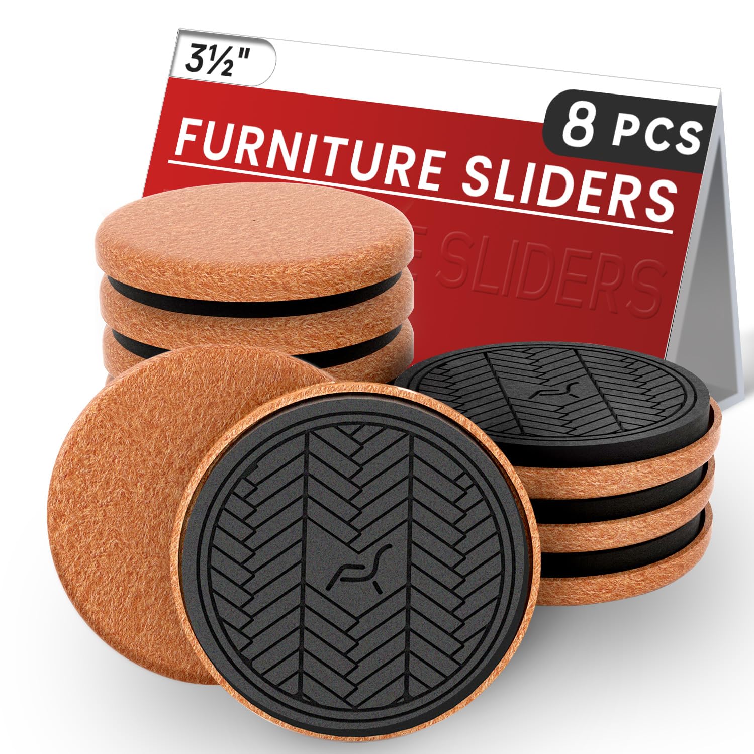 Felt Furniture Sliders for Hardwood Floors (4 Count)