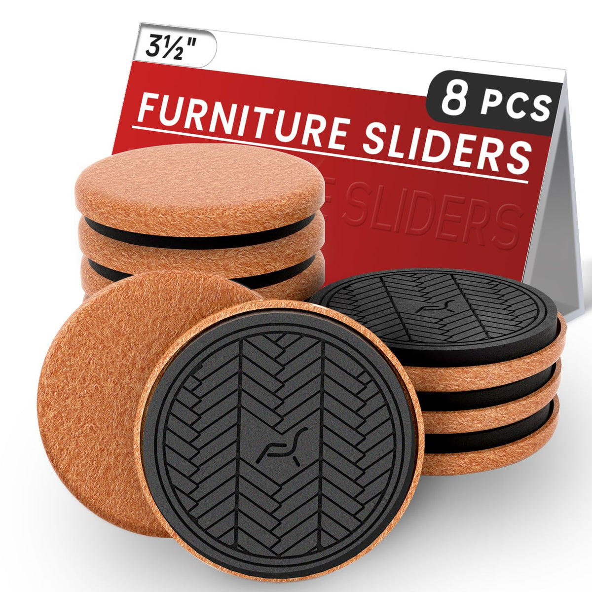 Felt Furniture Sliders for Hardwood Floors (4 Count)