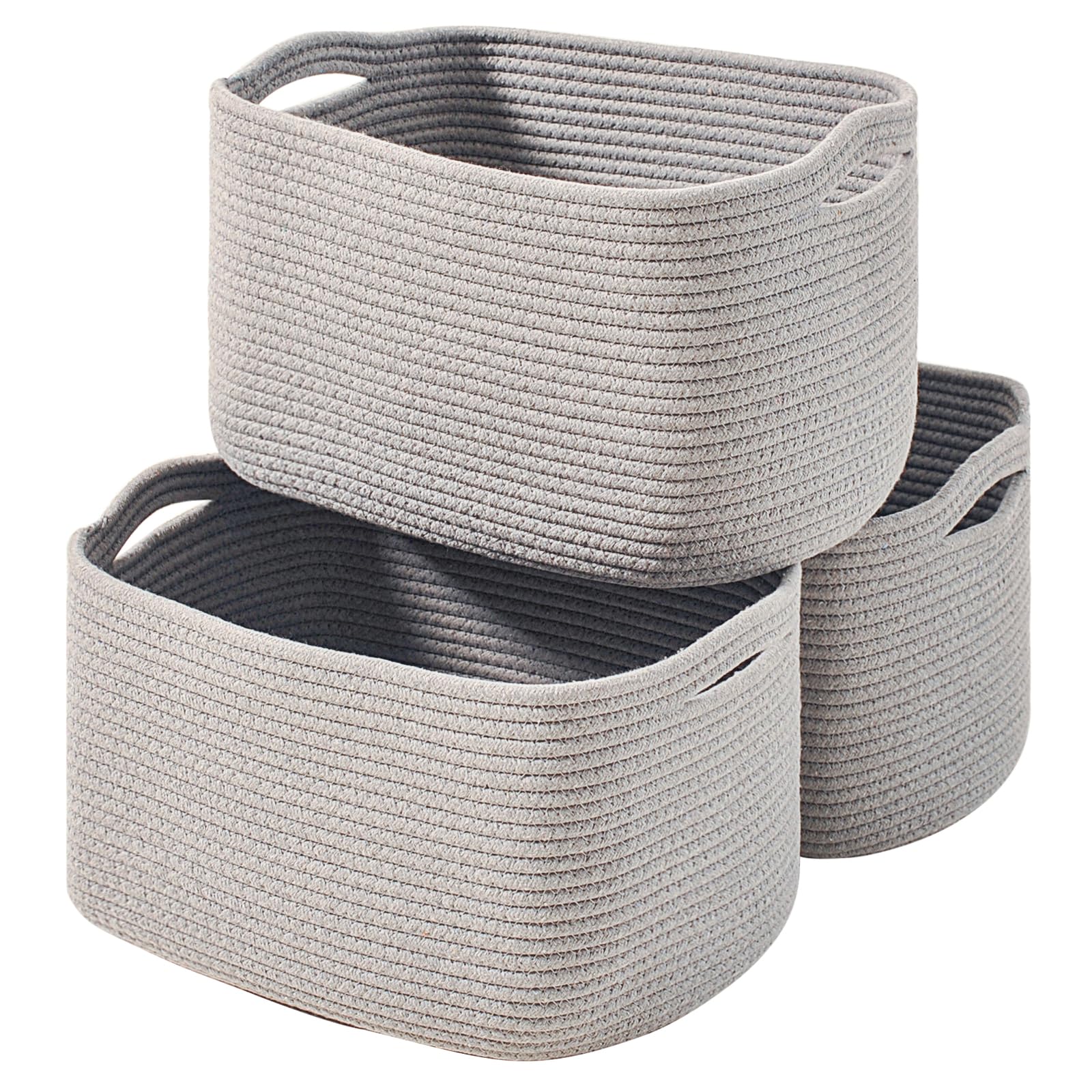 Storage Baskets for Organizing Shelves (3 Count)