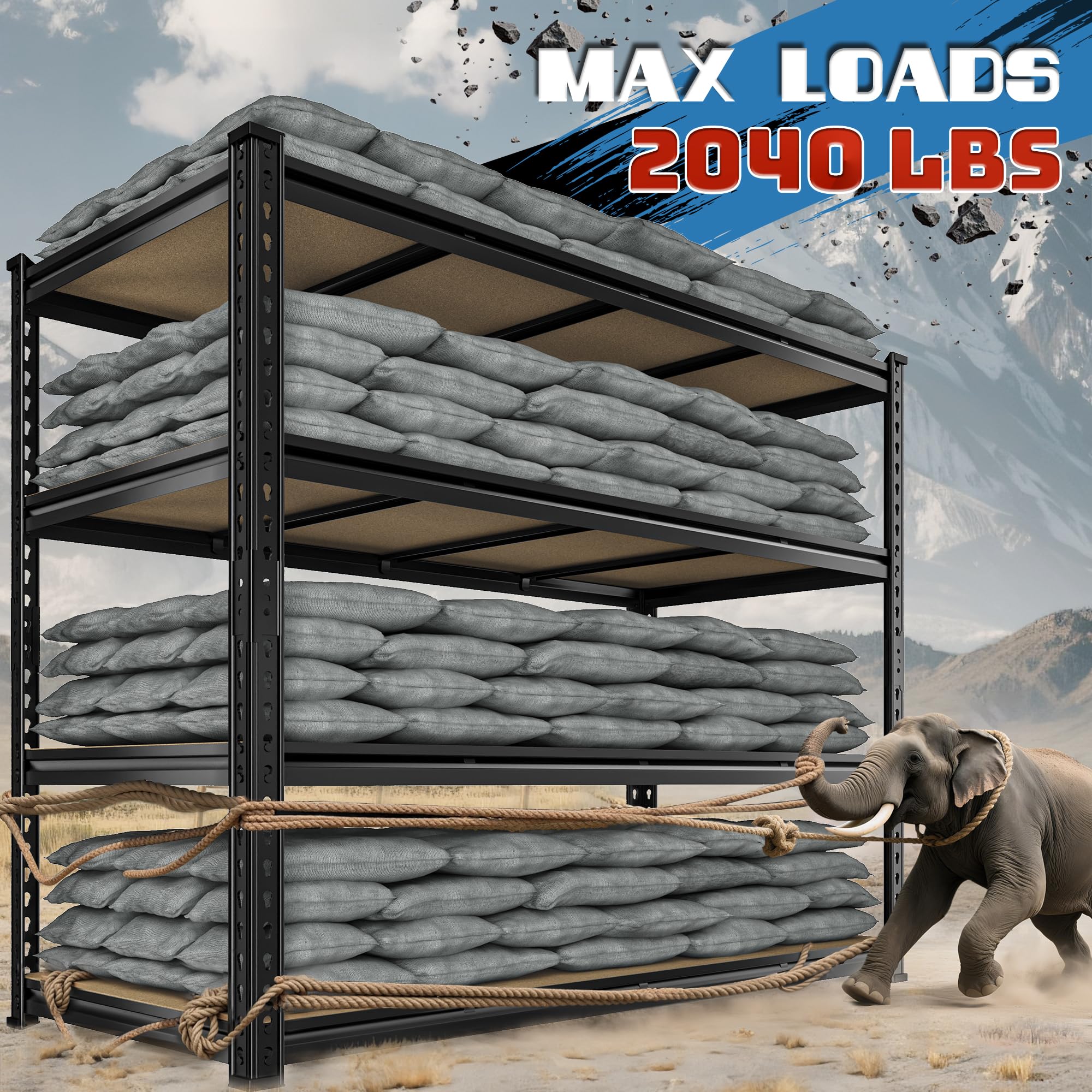 55" W Storage Shelves