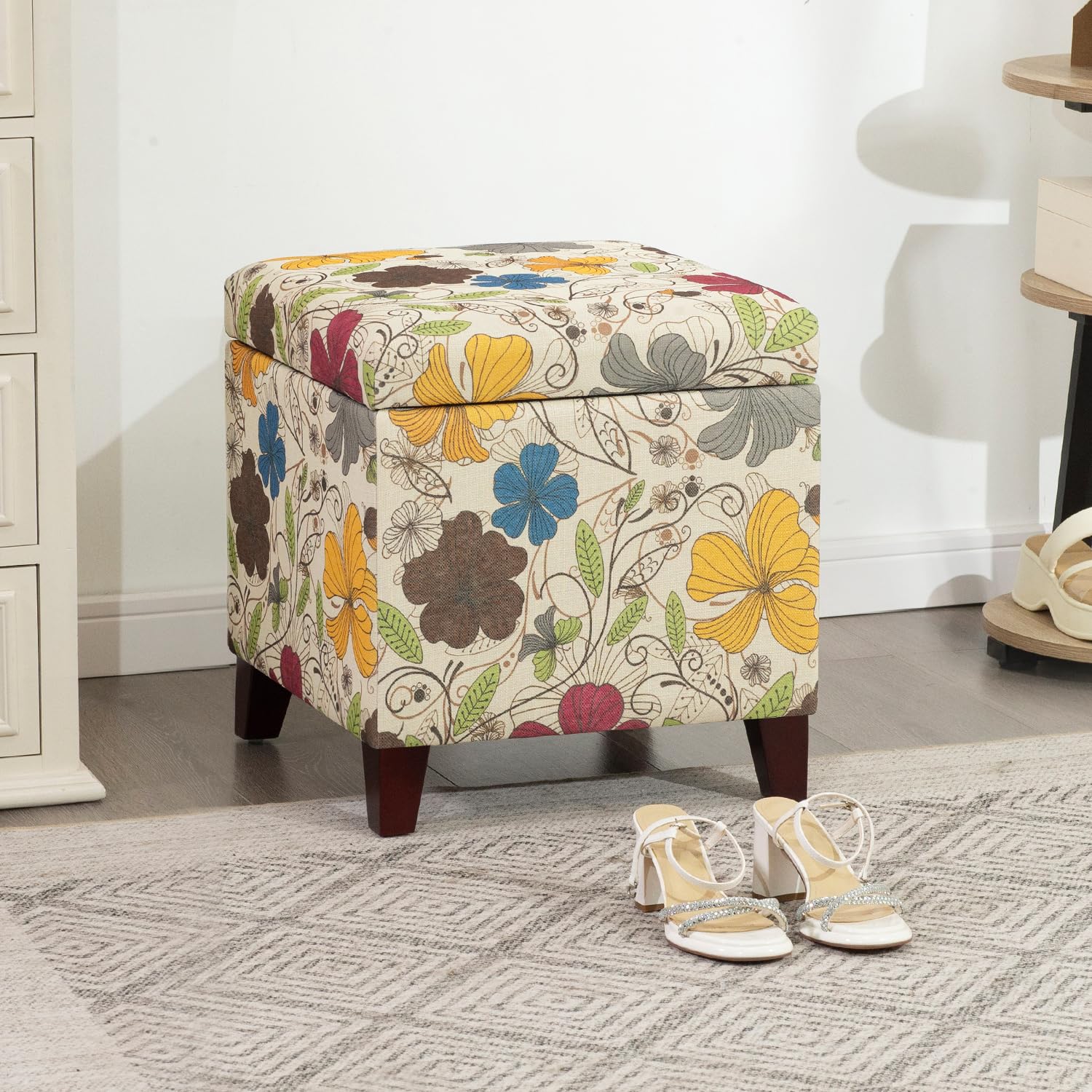 18 Inch High Cube Ottoman Storage