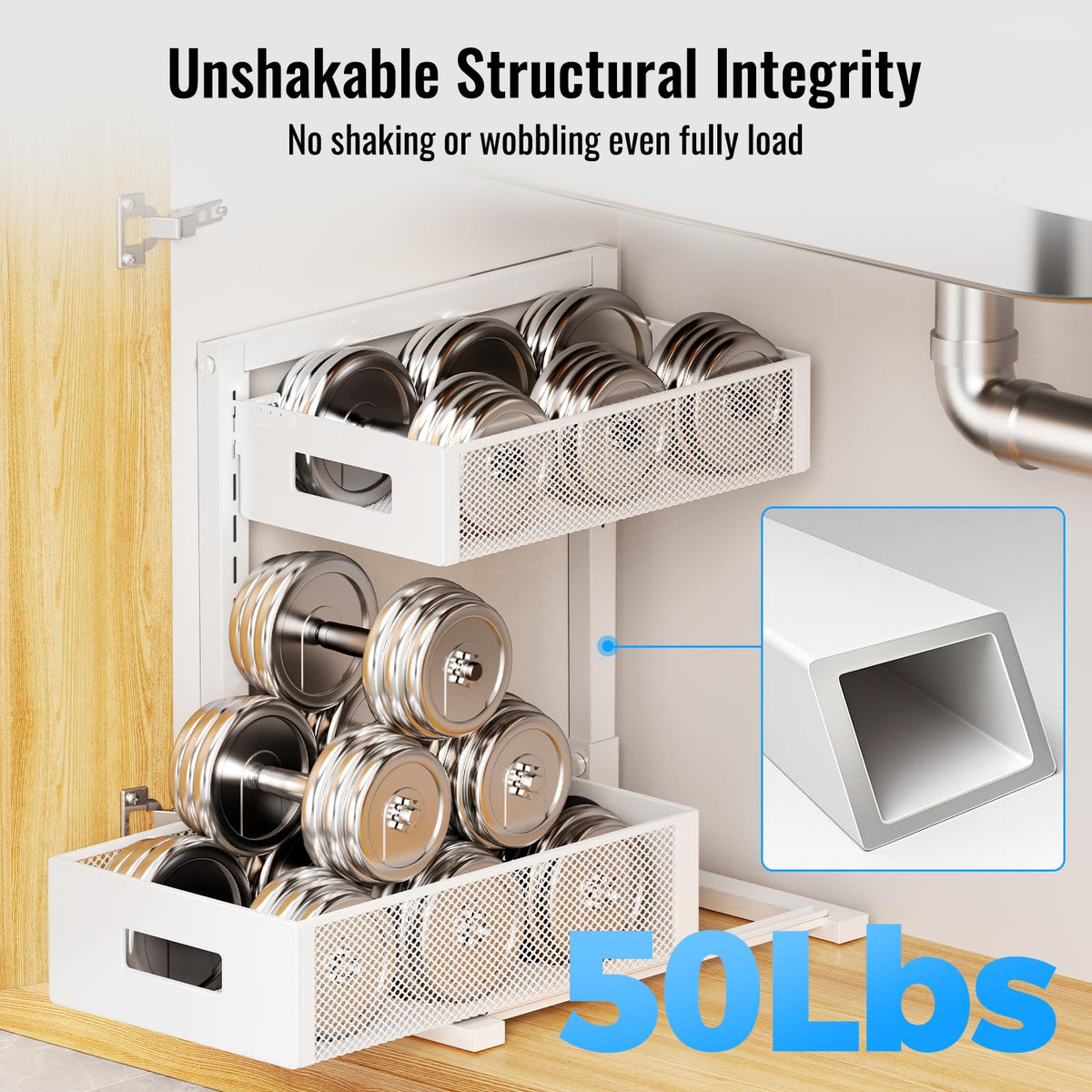 Full Metal Under Sink Organizer (2 Count)