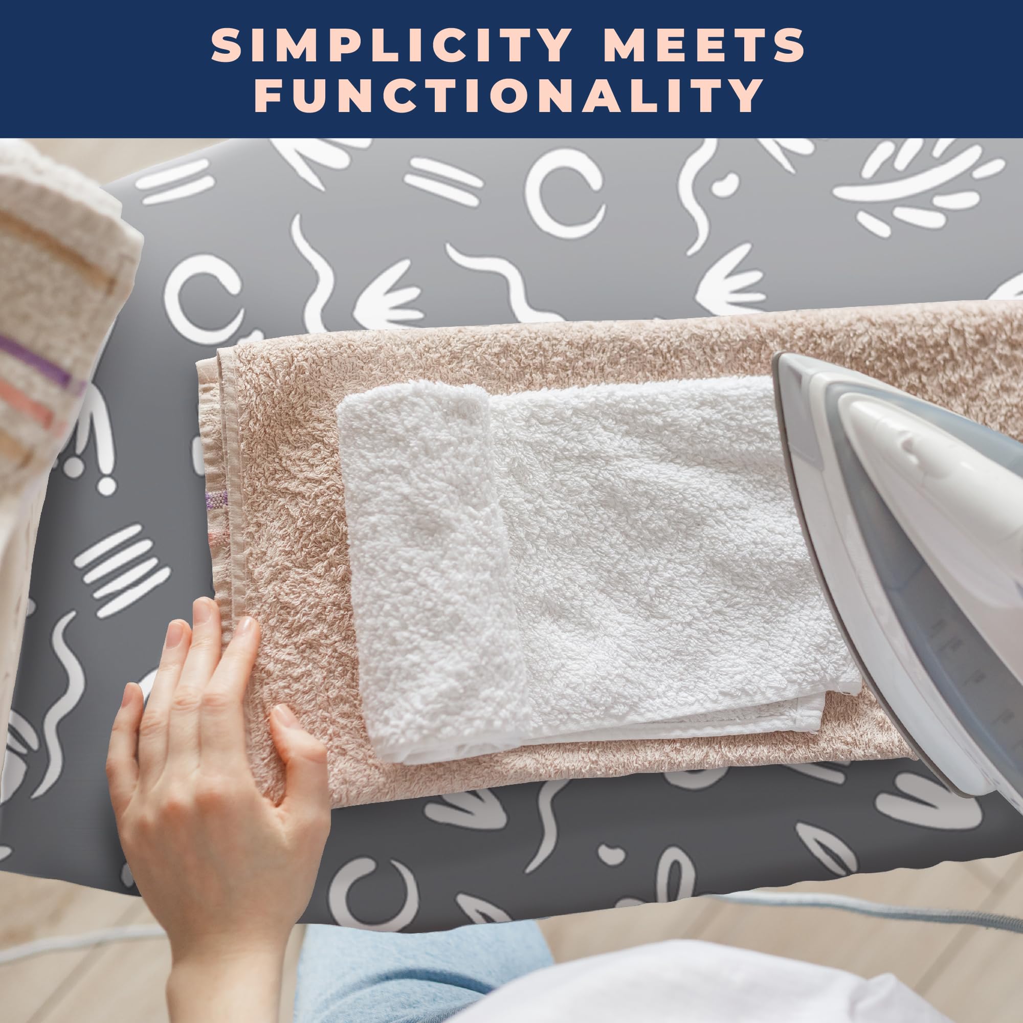 Ironing Board Cover and Pad Extra Thick Heavy Duty Padded Multiple Layers Silver Coated Ironing Board Cover