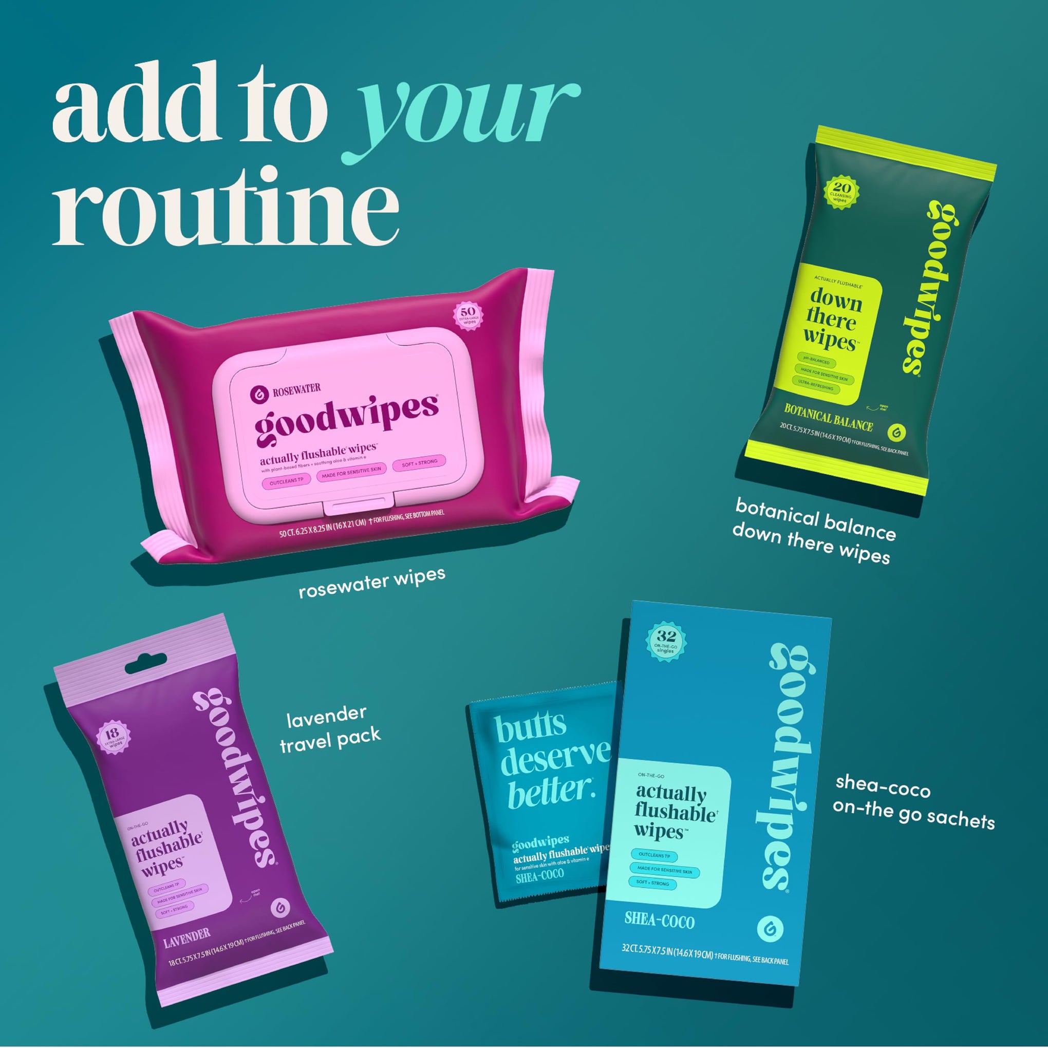 Flushable Wipes for Women (32 Count)