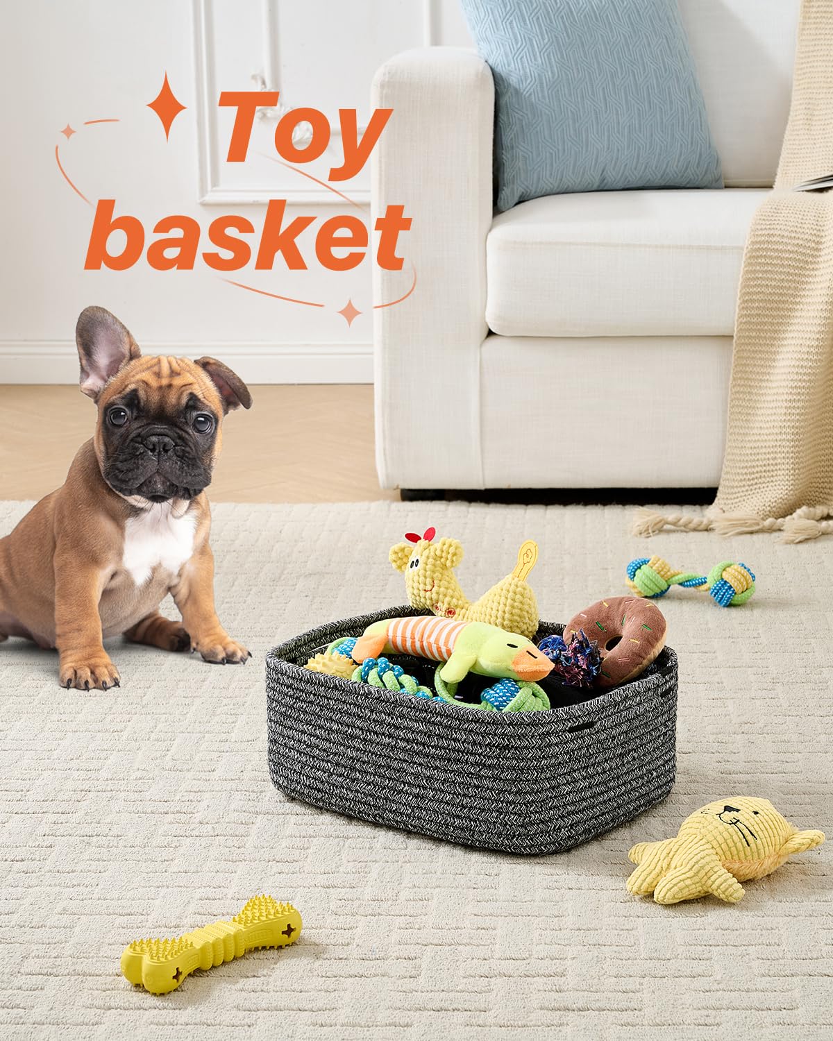 Small Woven Storage Basket for Organizing (3 Count)