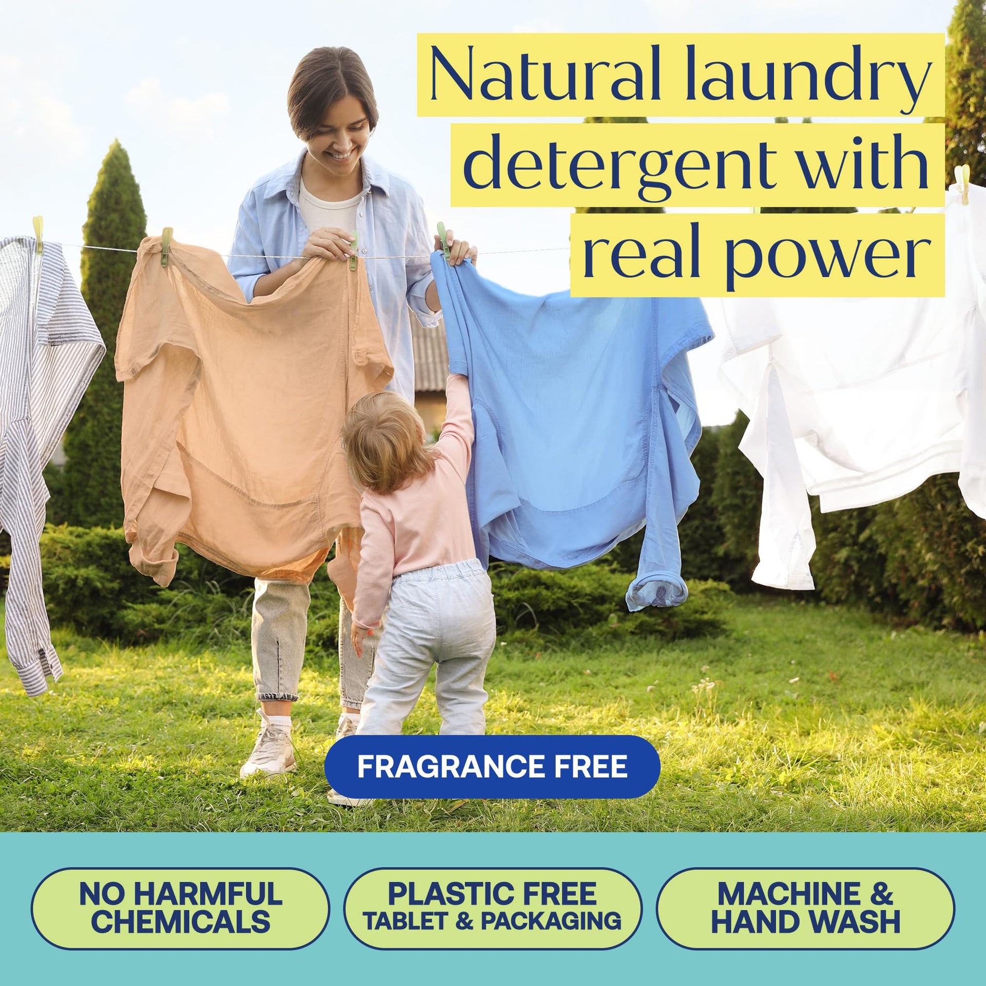 Plastic Free Laundry Detergent Tablets (40 Count)