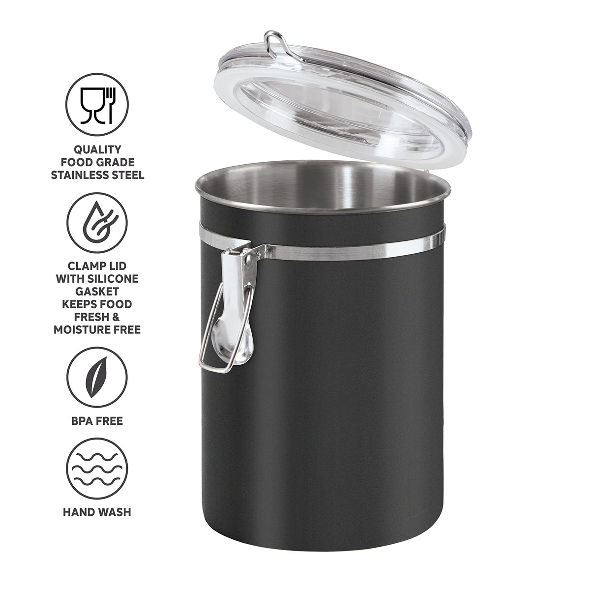 Stainless Steel Kitchen Canister 47 fl oz