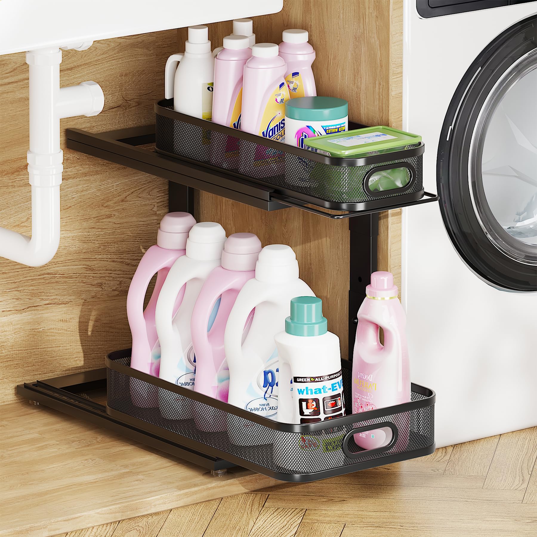 1 Pack Under Sink Storage Organizer with 2