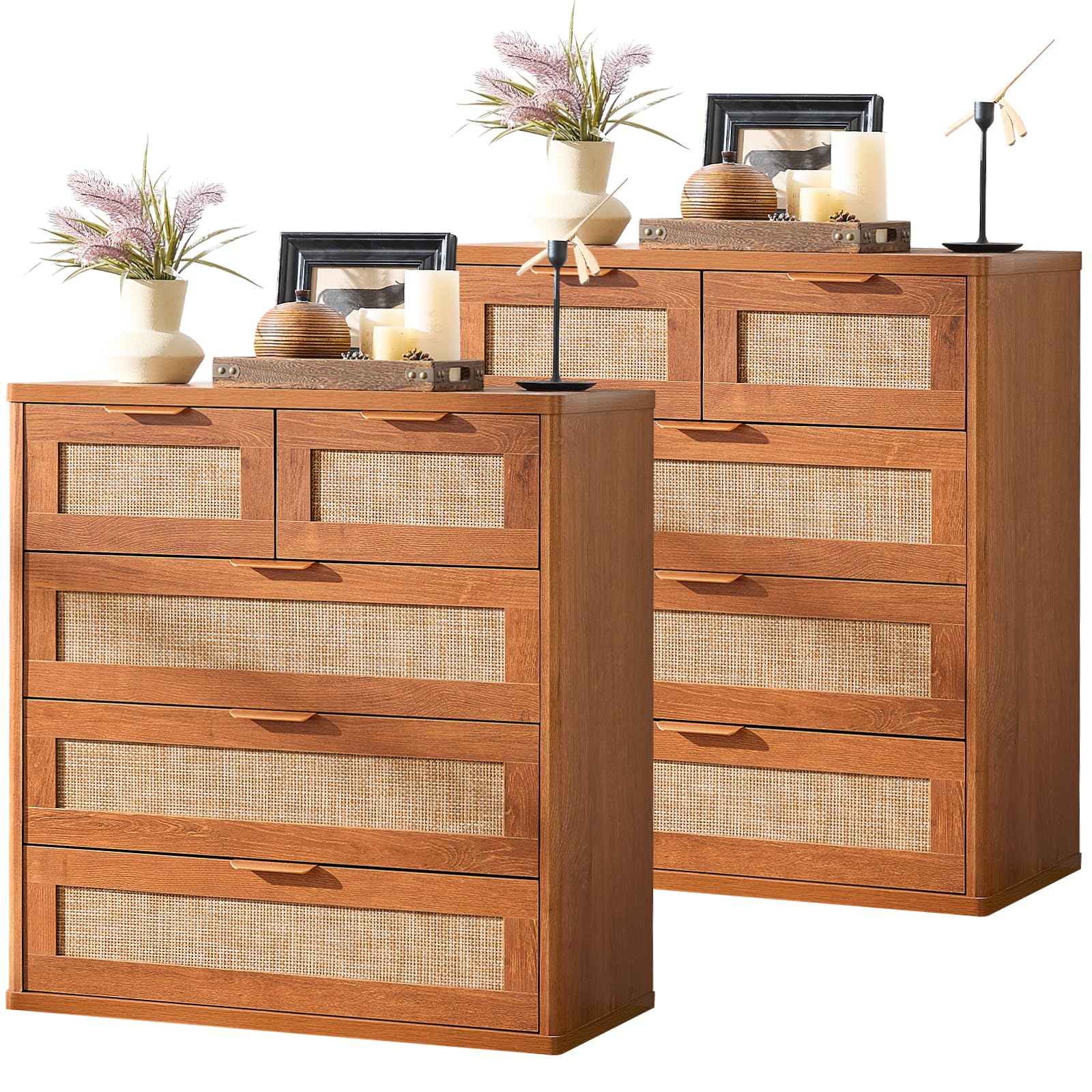 Rattan Dresser Set 2 for Bedroom