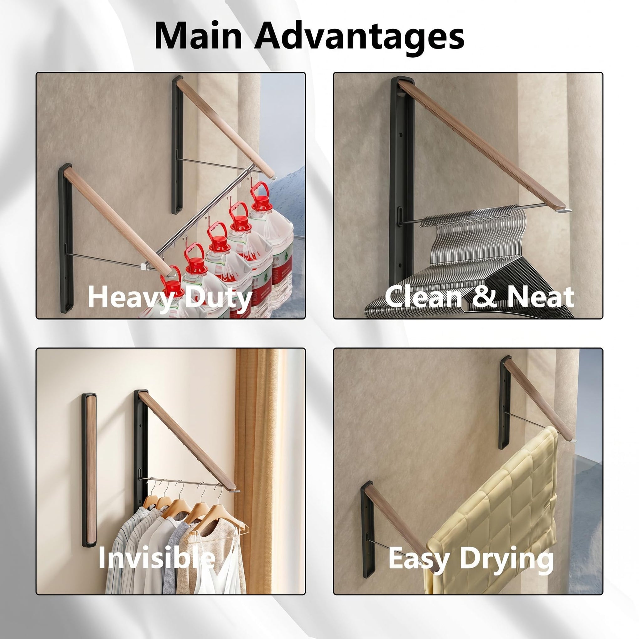 Clothes Drying Rack with Rod