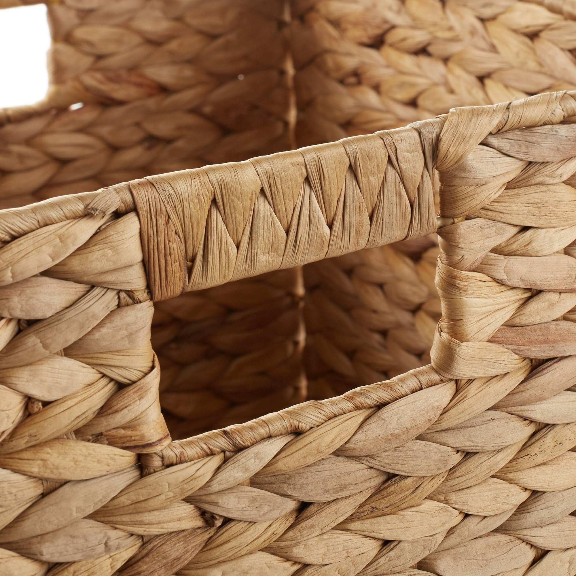 10.5" x 10.5" Water Hyacinth Storage Baskets (2 Count)