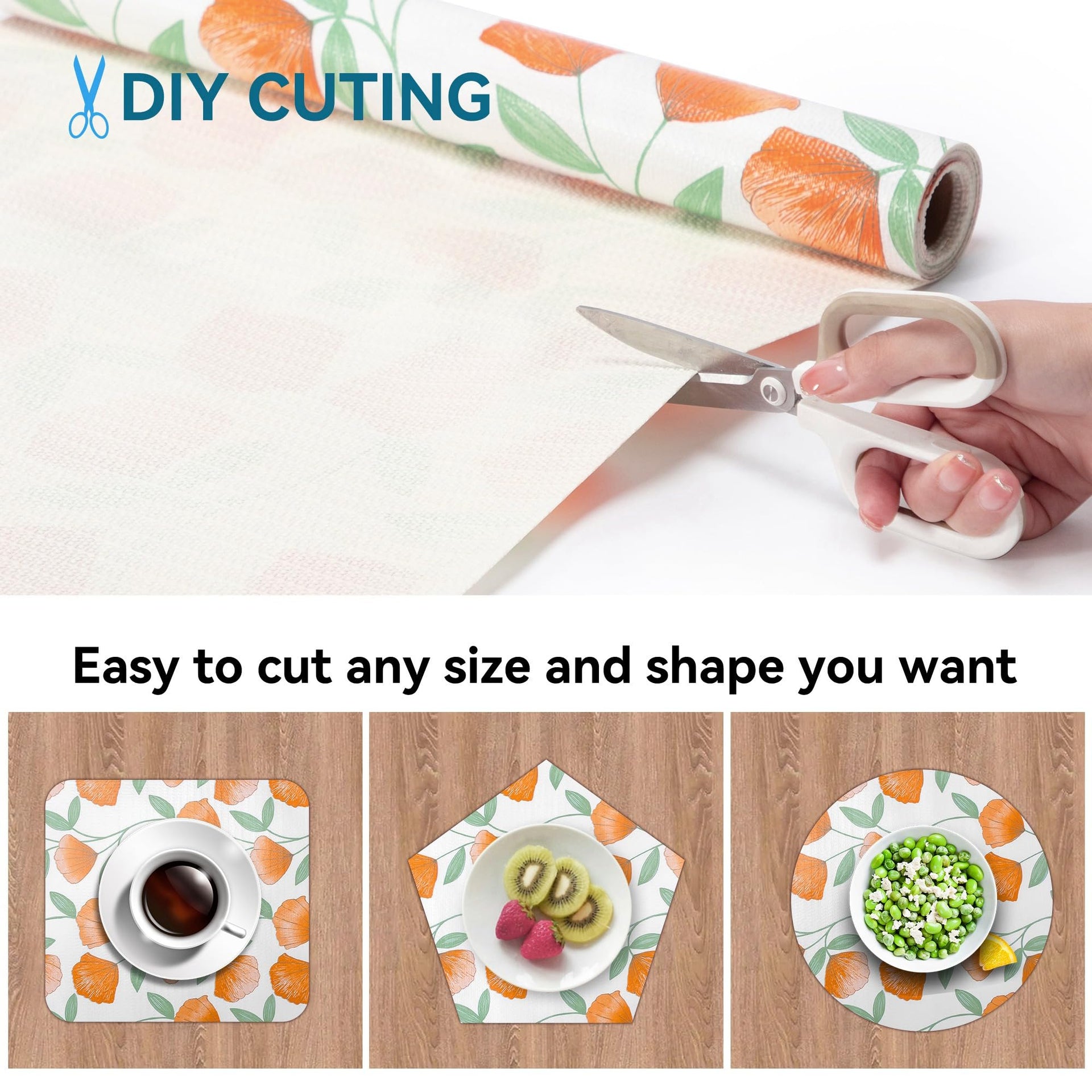 12" W x 120" L Floral Drawer and Shelf Liner for Cabinets