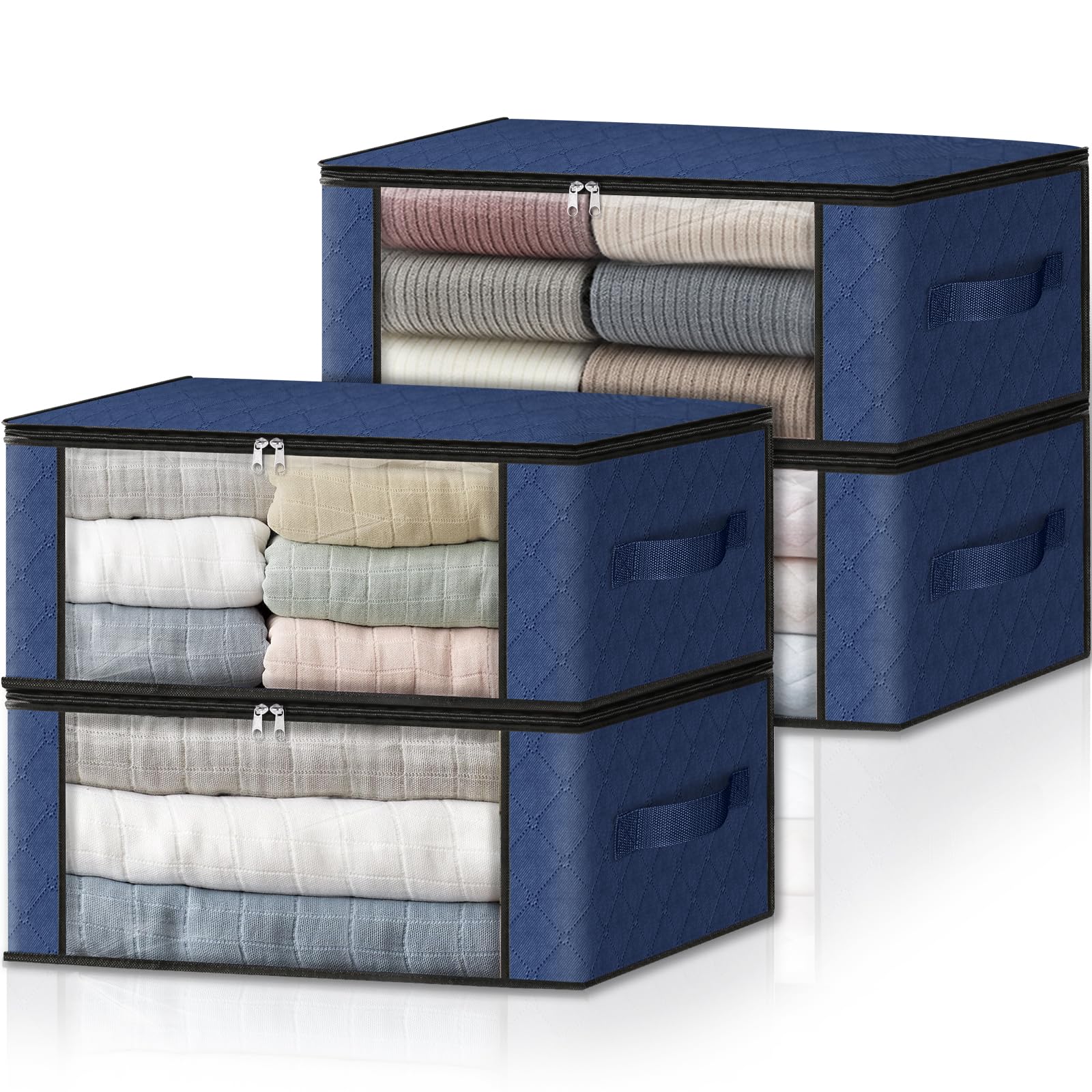 4 Pack Clothes Organizer Storage Bags (4 Count)