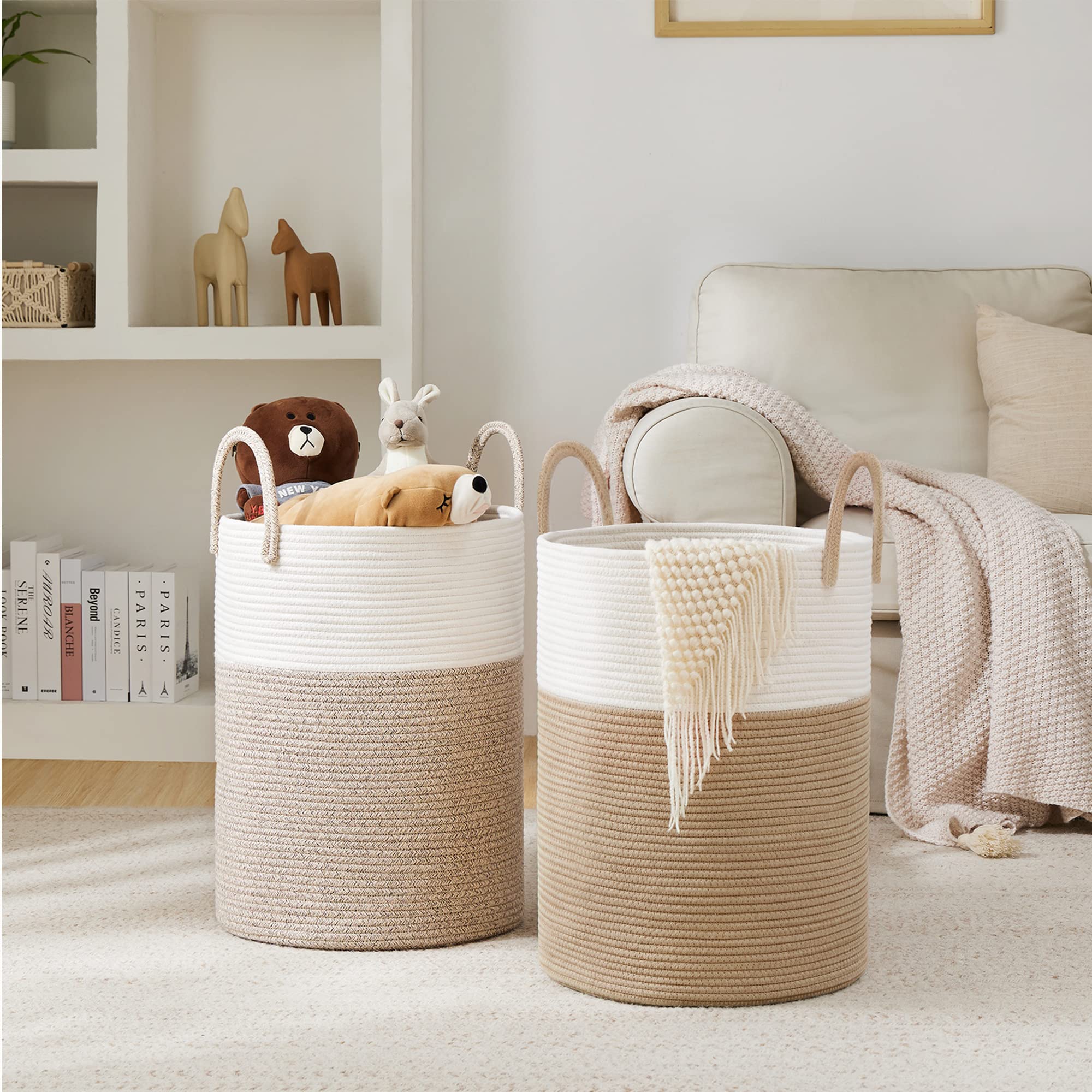 Woven Rope Laundry Hamper Basket - ModHome Supplies