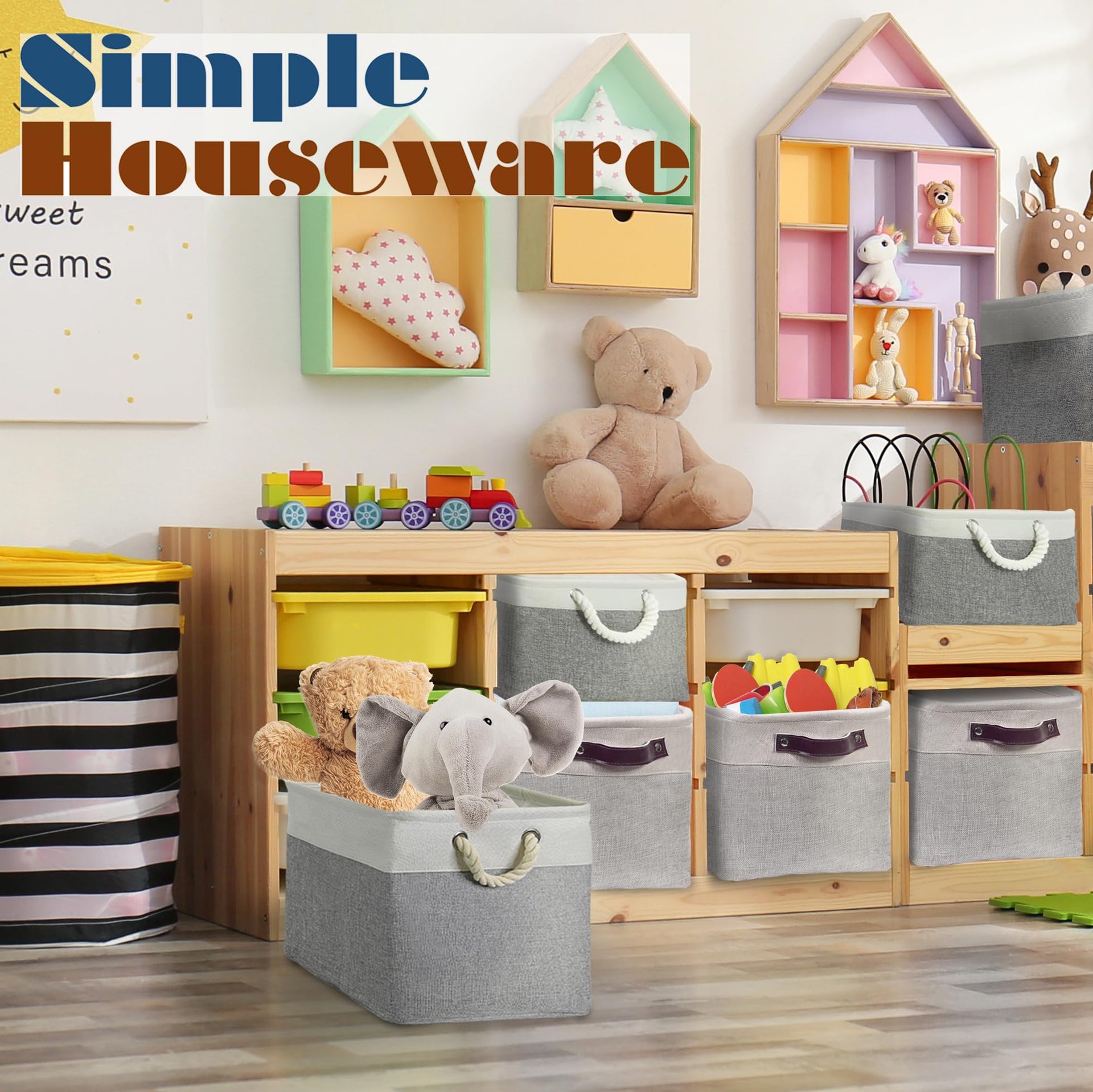15" x 11" Large Fabric Storage Bin (3 Count)