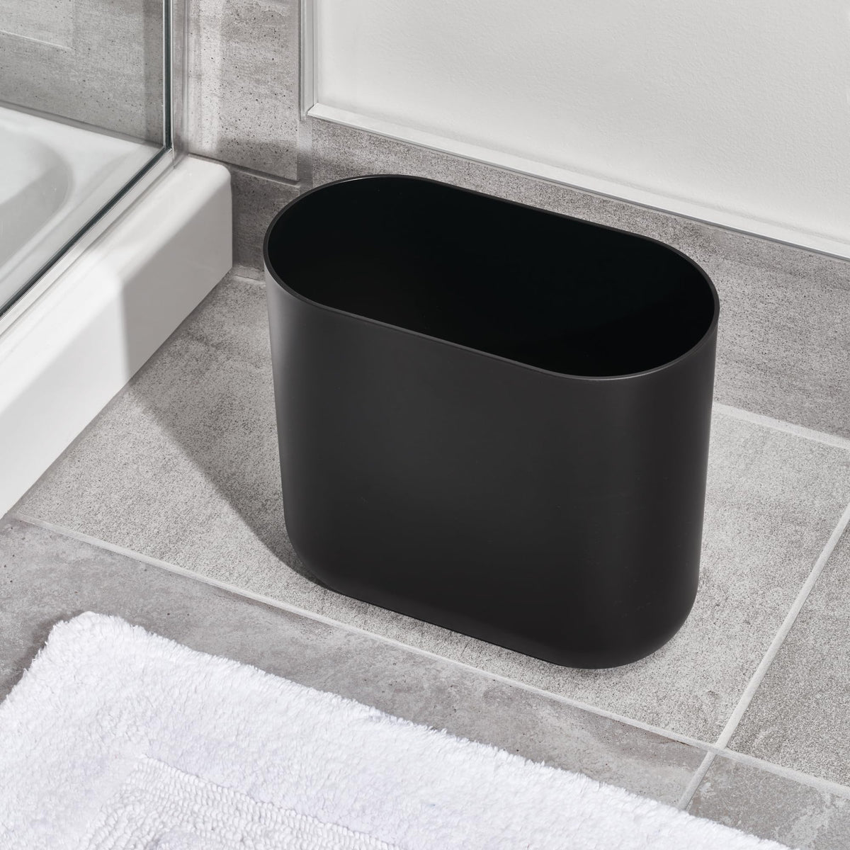 Small Slim Plastic Bathroom Trash Can (2 Count)