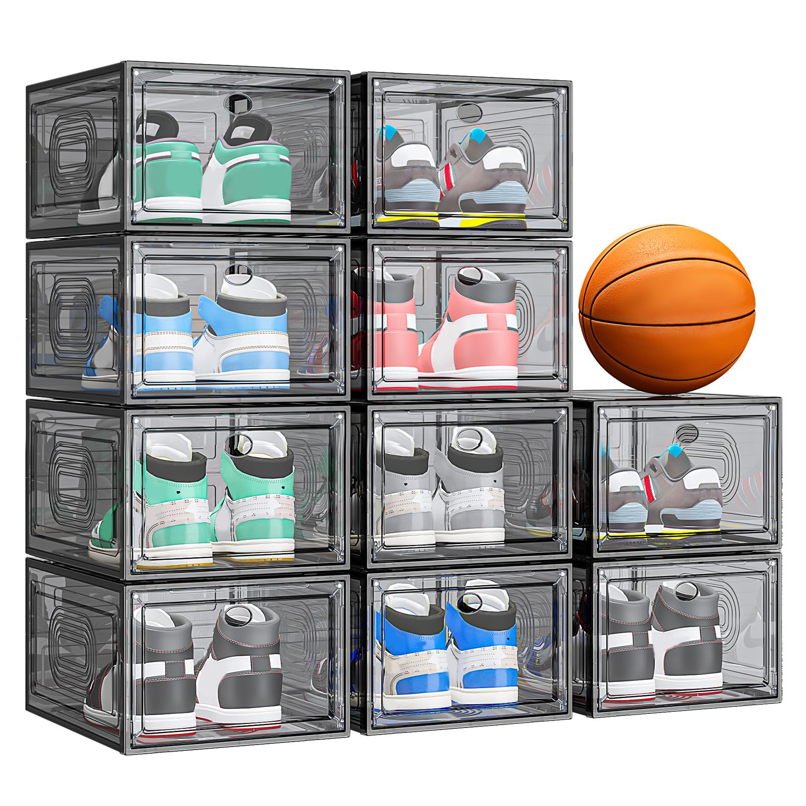 10 Pack Shoe Organizer Stackable