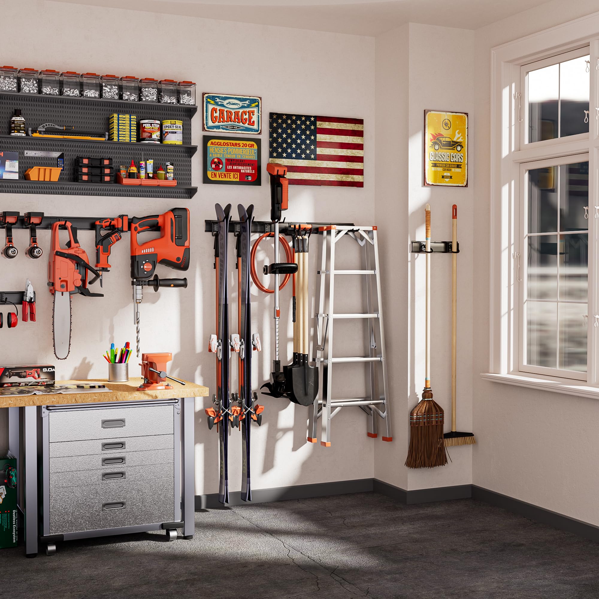 Garden Tool Organizer Wall Mount