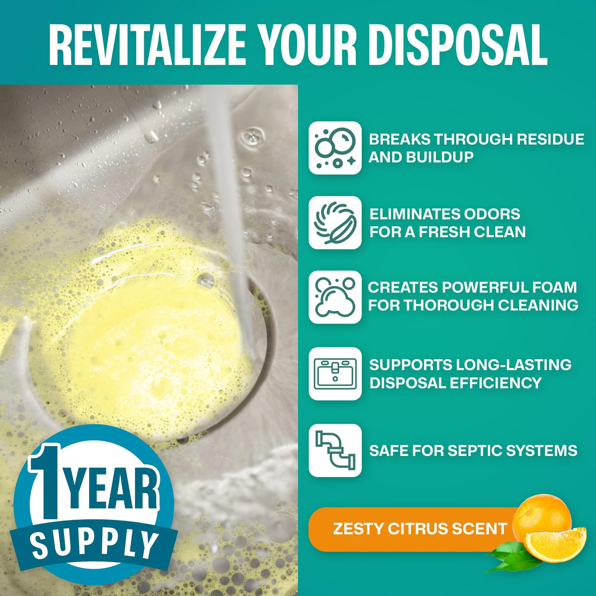 Garbage Disposal Cleaner Tablets