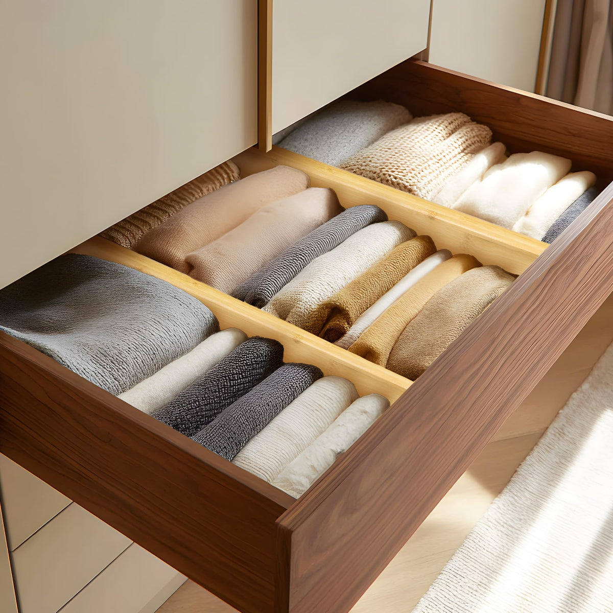 6 Pack Bamboo Drawer Dividers