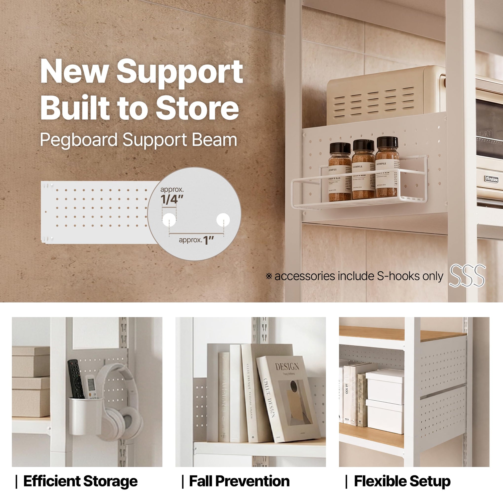 5 Tier Rolling Shelving Unit with Lockable Wheels Multipurpose Storage Cart with Pegboards for Kitchen Laundry Pantry 32" W 2Pack (2 Count)