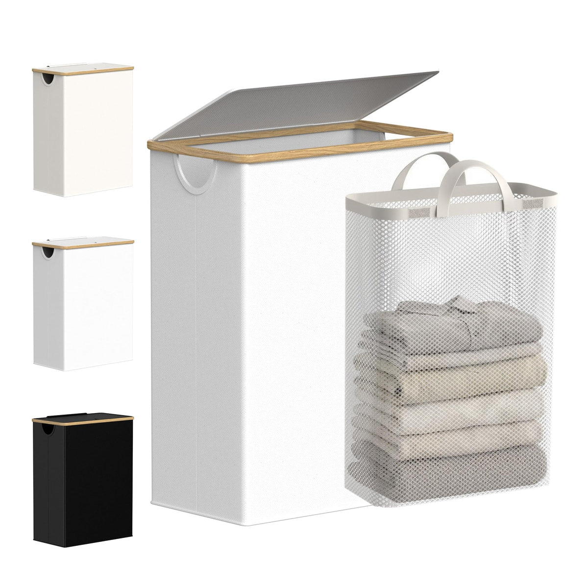 Slim Laundry Basket with Lid