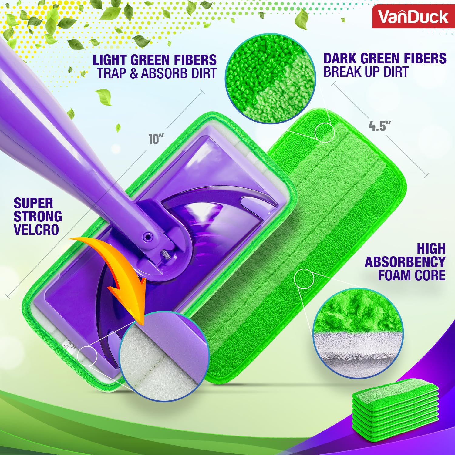 Reusable Mop Pads for Swiffer WetJet Mops (4 Count)