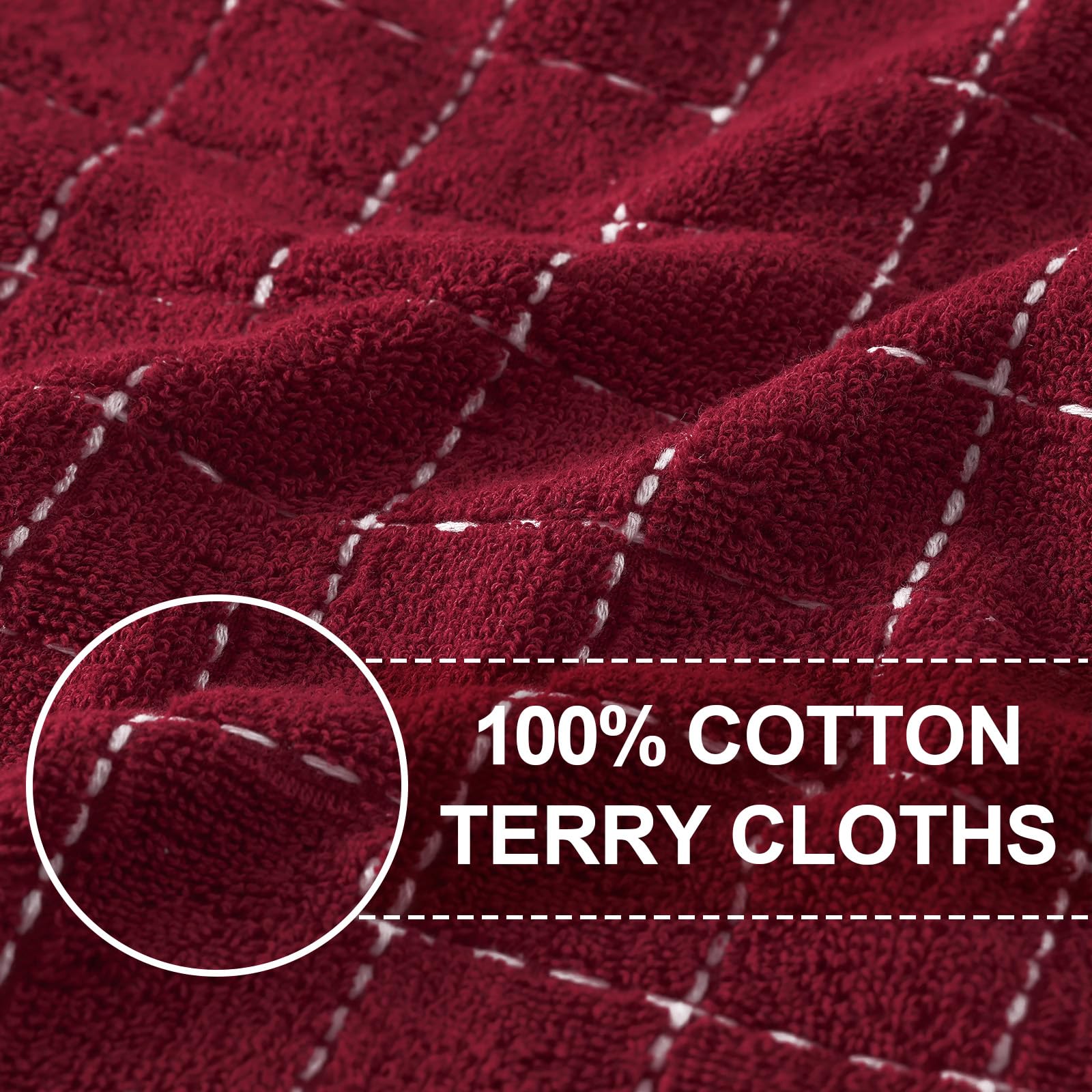 100% Cotton Terry Kitchen Towels (4 Count)
