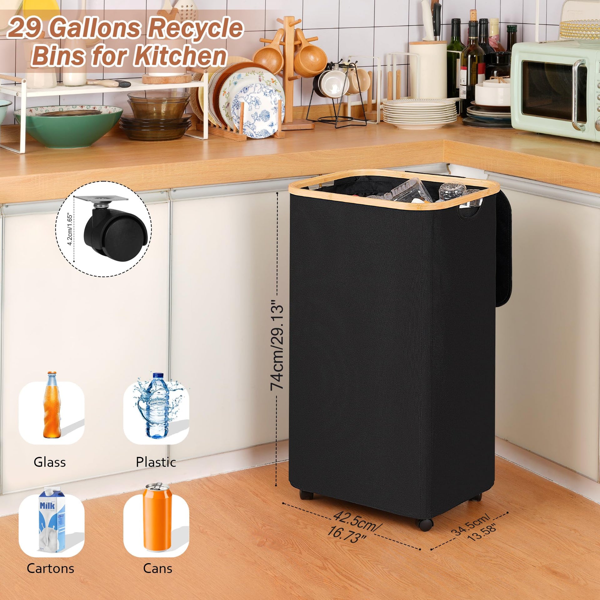 111L Recycling Bins for Kitchen